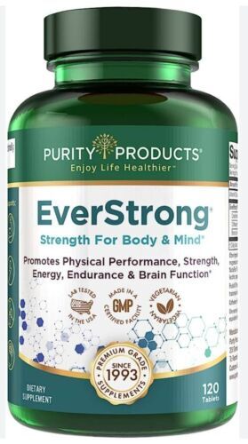 Purity Products EverStrong 120 Tablets Creapure Creatine New & Fresh exp 8/2025