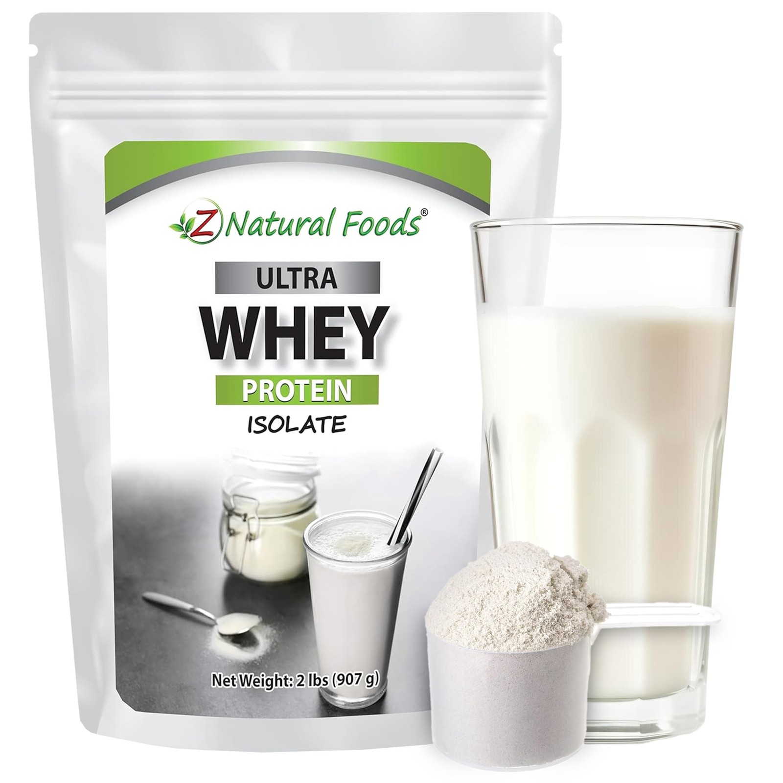 Z Natural Foods Ultra Whey Protein Isolate Powder – Pure, Unflavored, Unsweet…