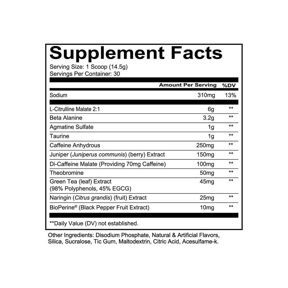 Redcon1 Total War Hardcore Pre-Workout Coach Prime Primetime Punch 30 Servings