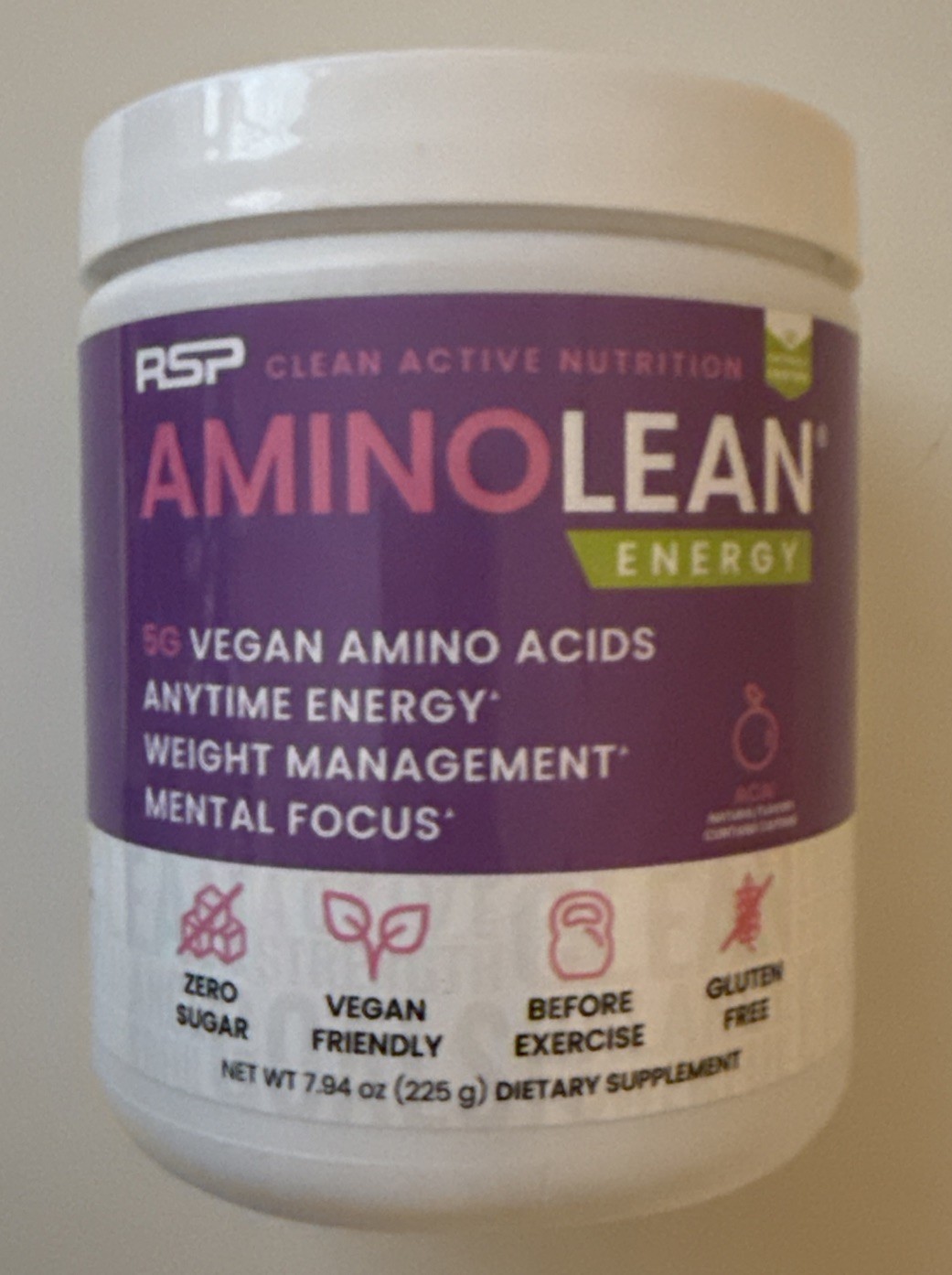 Rsp Nutrition Aminolean Natural Pre Workout Powder, Sucralose Free Ami