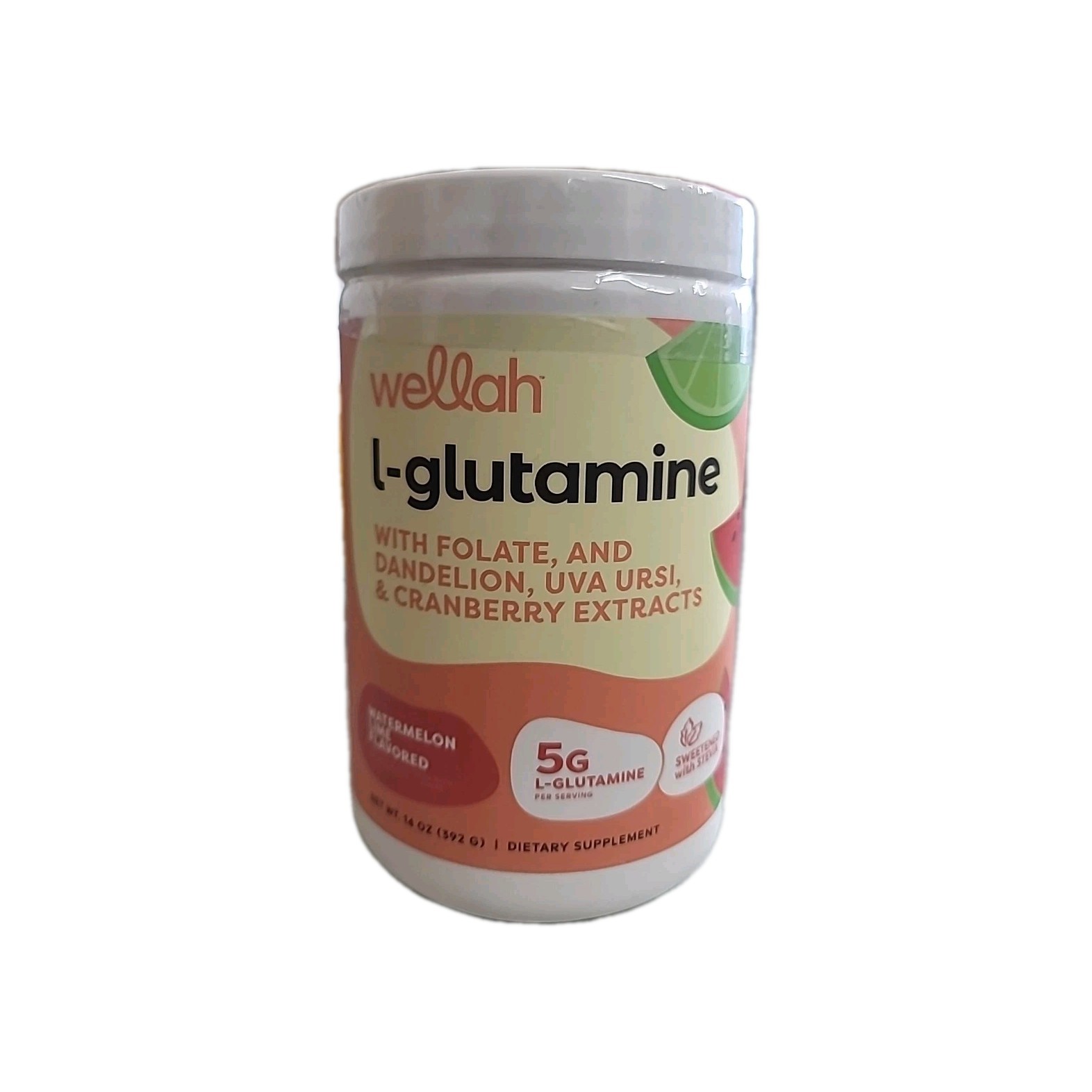 Wellah LGlutamine Powder Watermelon Lime 50 Servings 5g LGlutamine Per Servi…