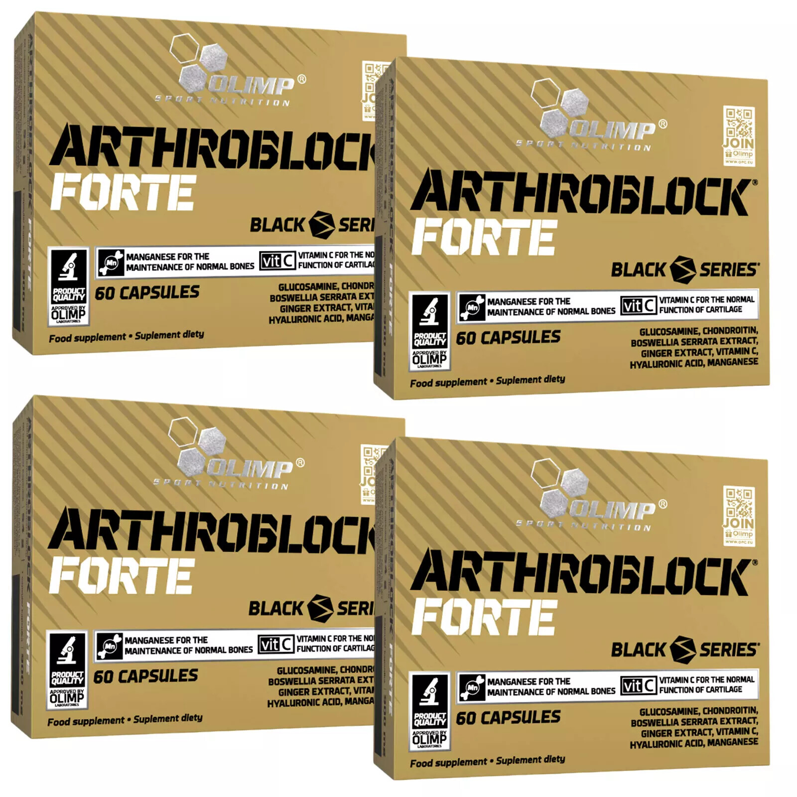 Arthroblock Forte 60-180Cap Joint Support Health Recovery Pain Relief Supplement