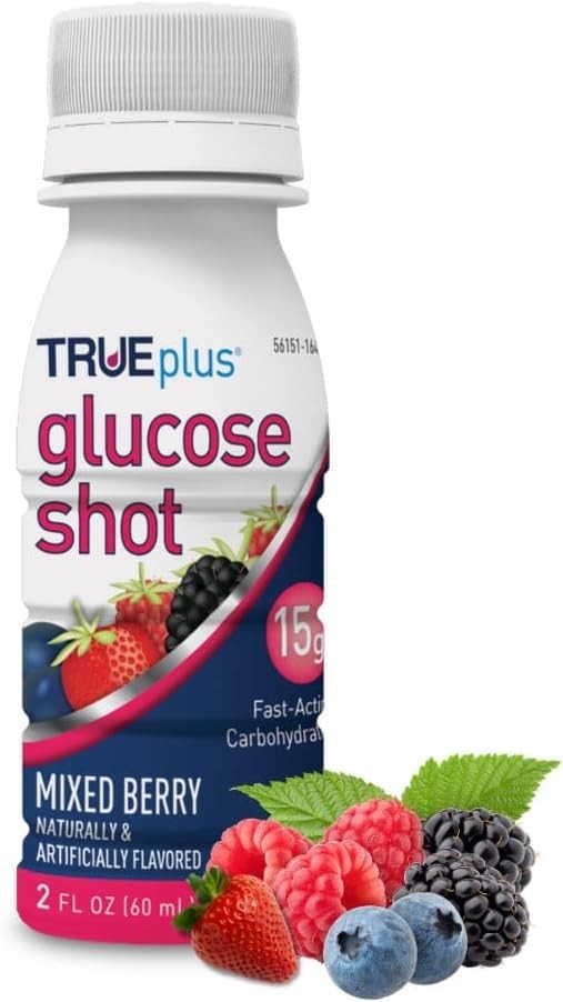 TruePlus Glucose Shot 15gm Mixed Berry Flavor 2oz