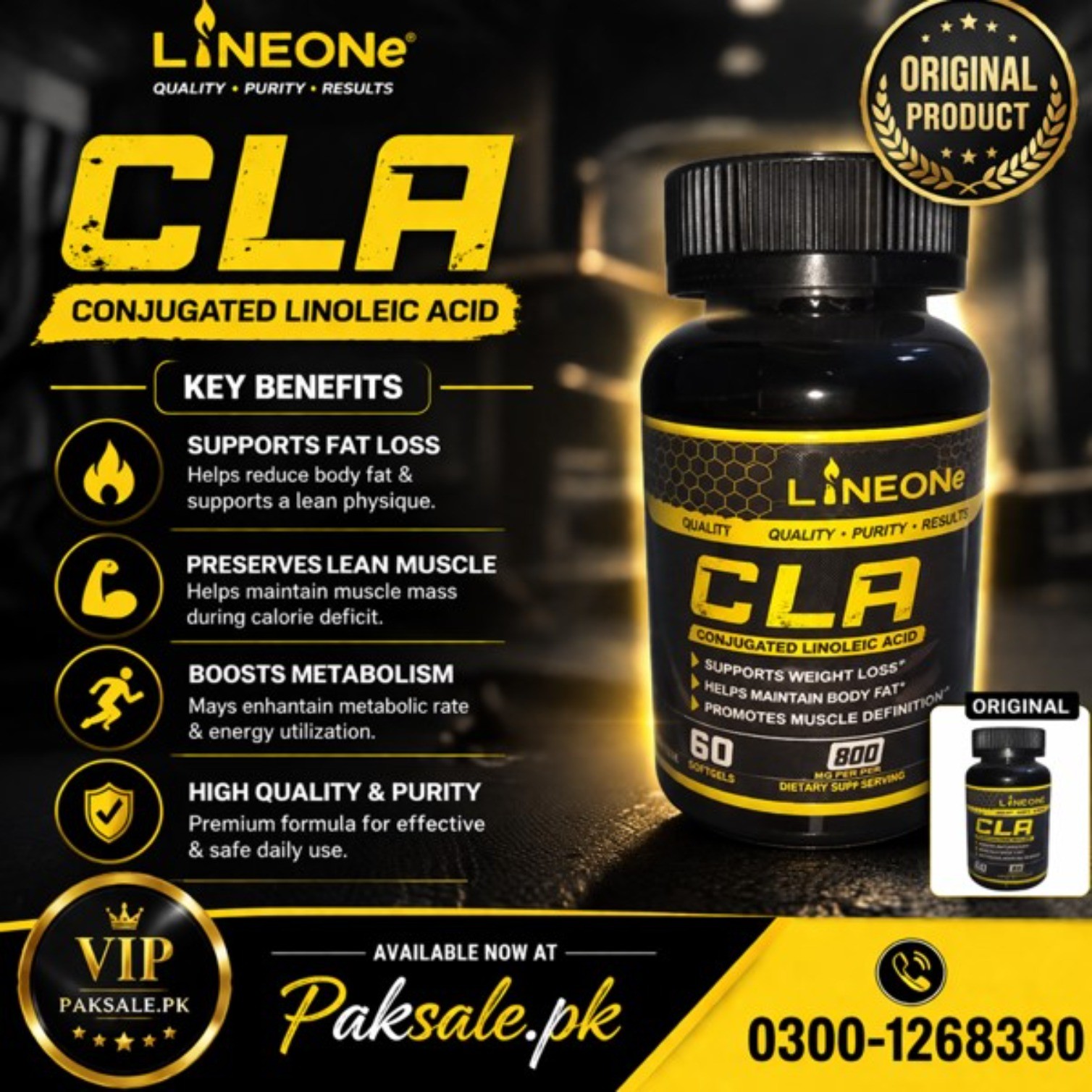 CLA Elite Supplement 90 softgels EXP:2026/07