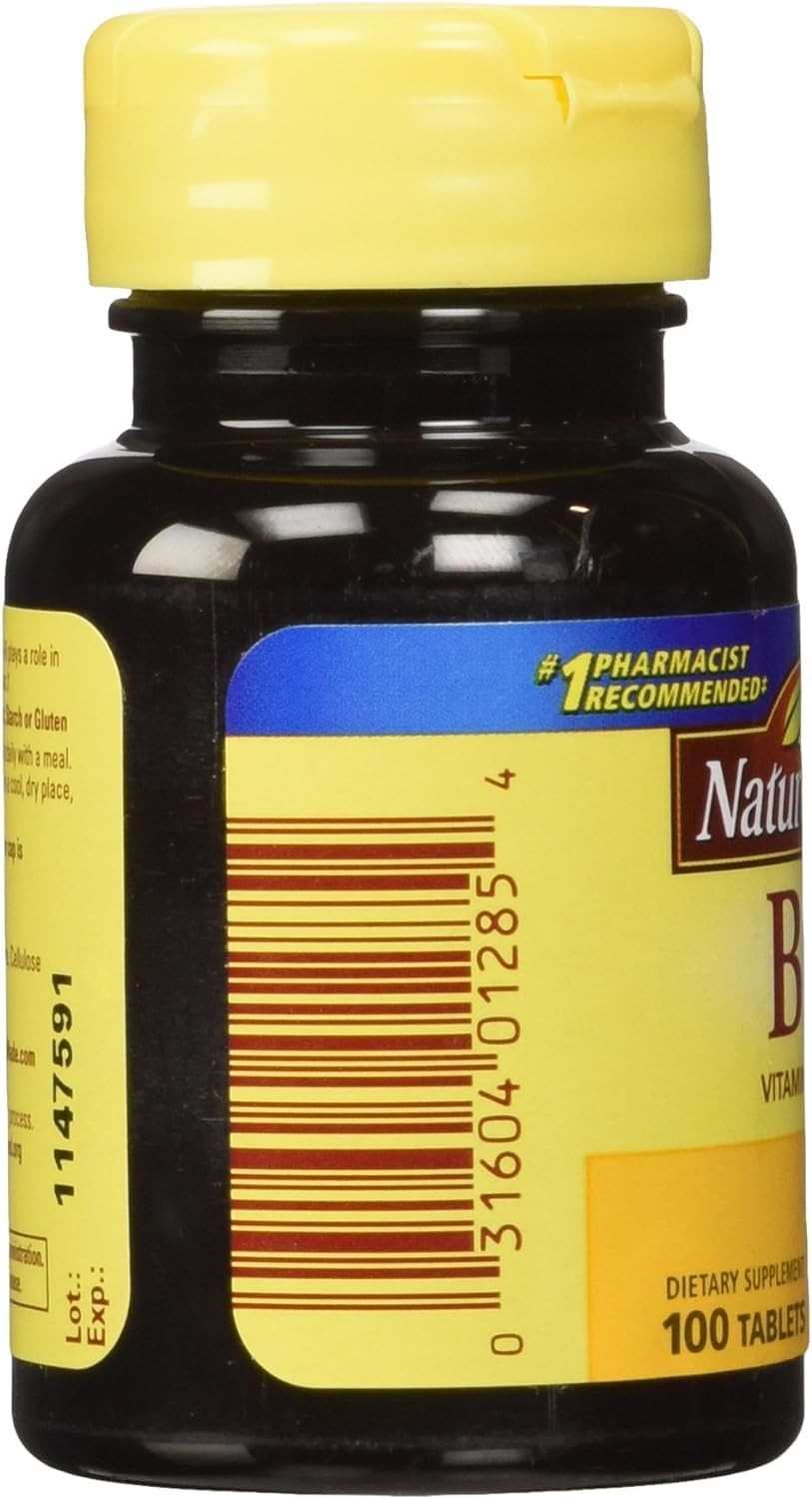 Nature Made Vitamin B-6 100mg Tablets 100-Count (Pack of 2) Energy Metabolism