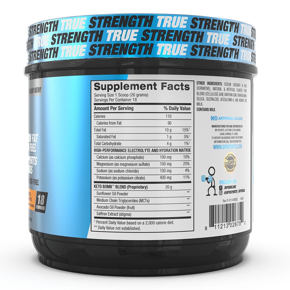BPI Sports Keto Bomb Ketogenic Creamer for Coffee 18 Servings Caramel Macchiato