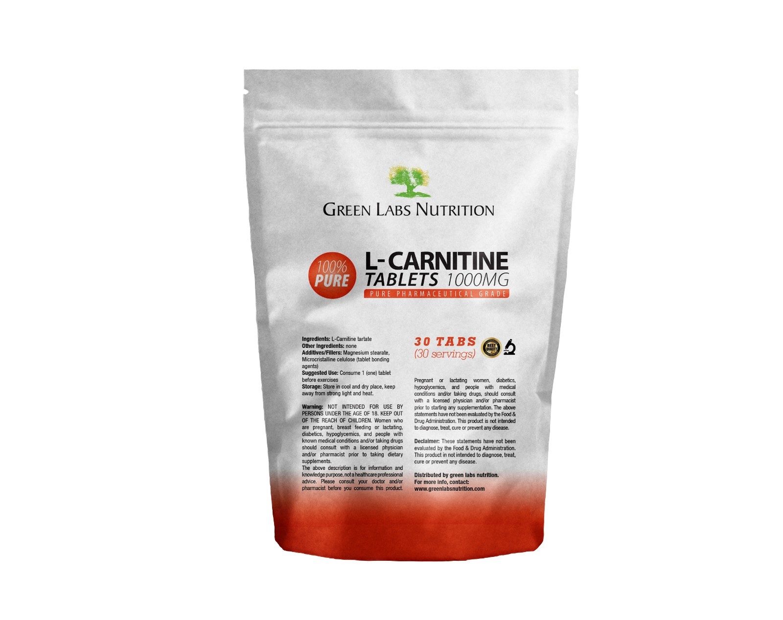L-Carnitine 1000mg tablets Strong Fat Burner Weight Loss Antioxidant