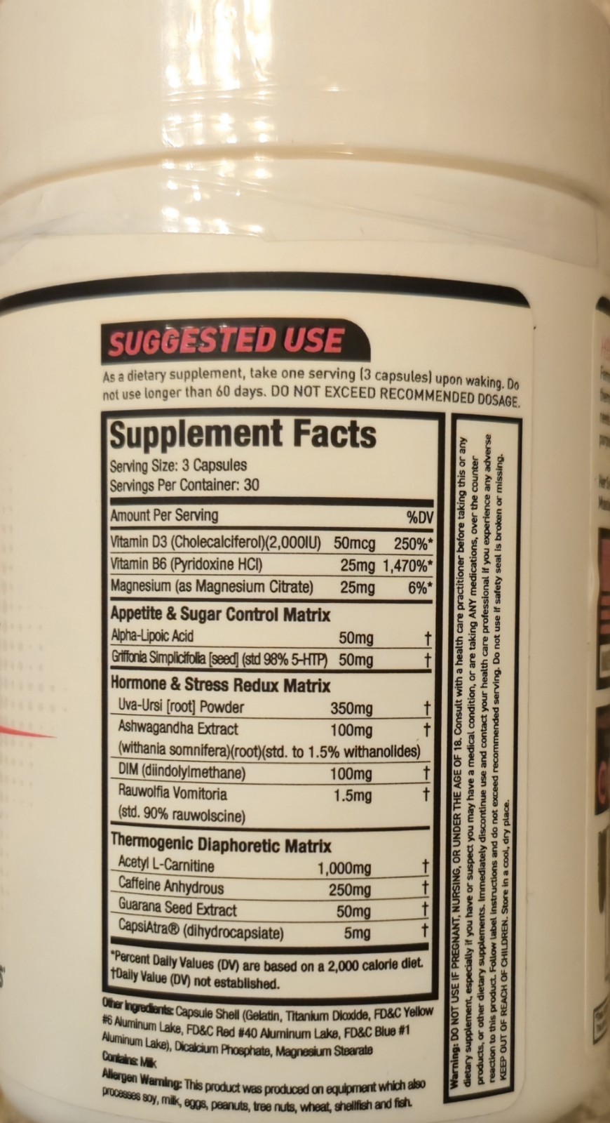 MuscleSport FEMMEBURN HER SERIESThermo Fat Burner 90 Caps(30 Serv) BEST BY 10/26