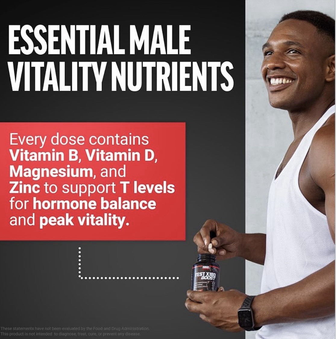 2 Pack 🔥Force Factor Test X180 Boost, Testosterone Booster for Men