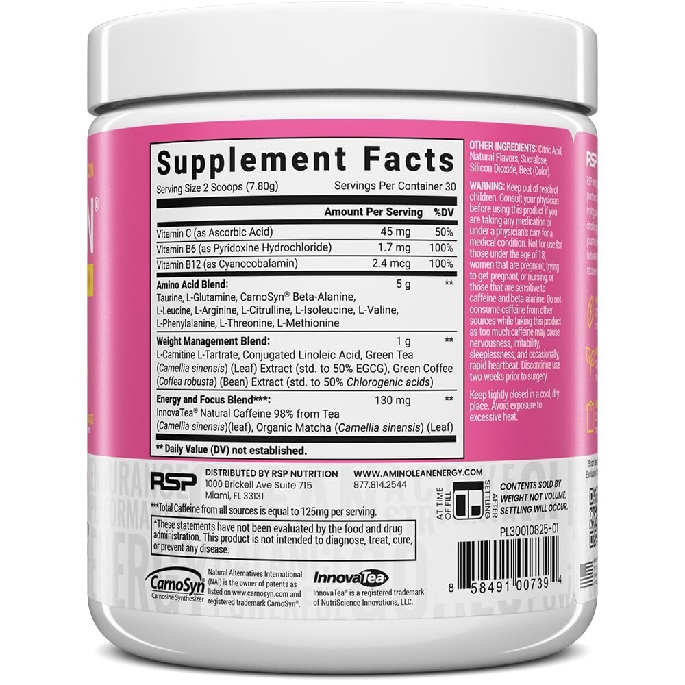 Vegan Pre Workout Powder – Natural Amino Energy, BCAA + EAA, Jitter-Free, Zero S