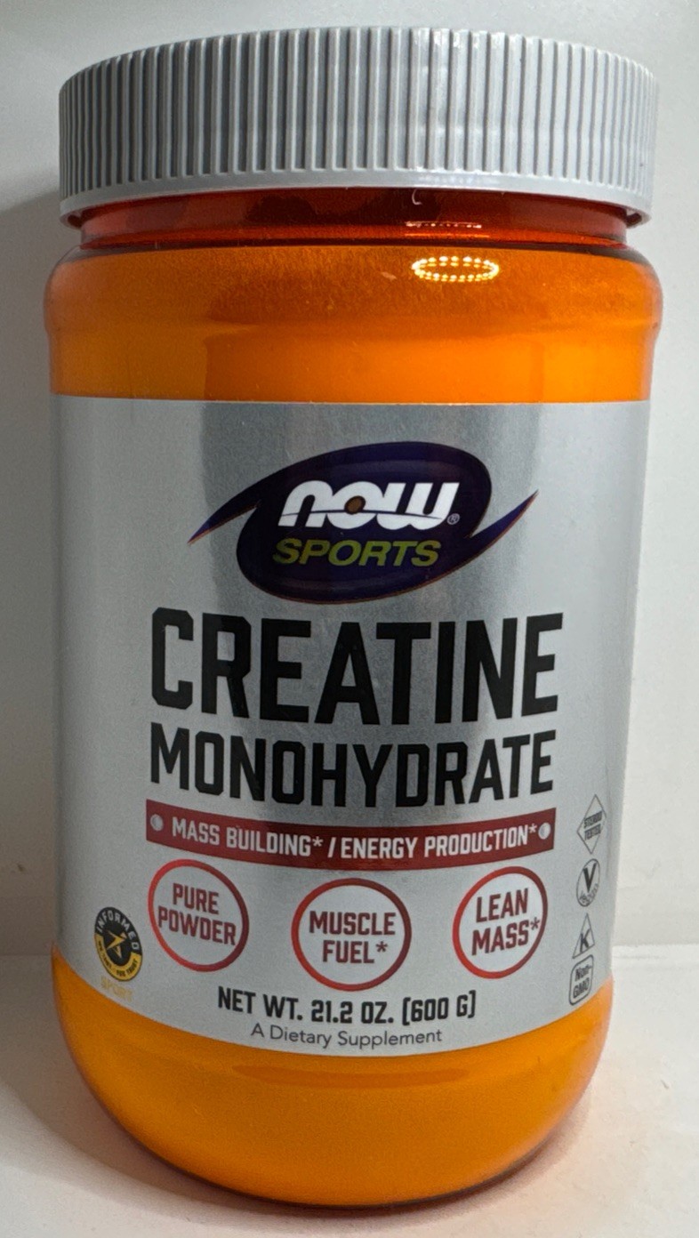 2X NOW Foods Sports L-Glutamine Powder 454g Creatine Monohydrate 600g Exp 9/29