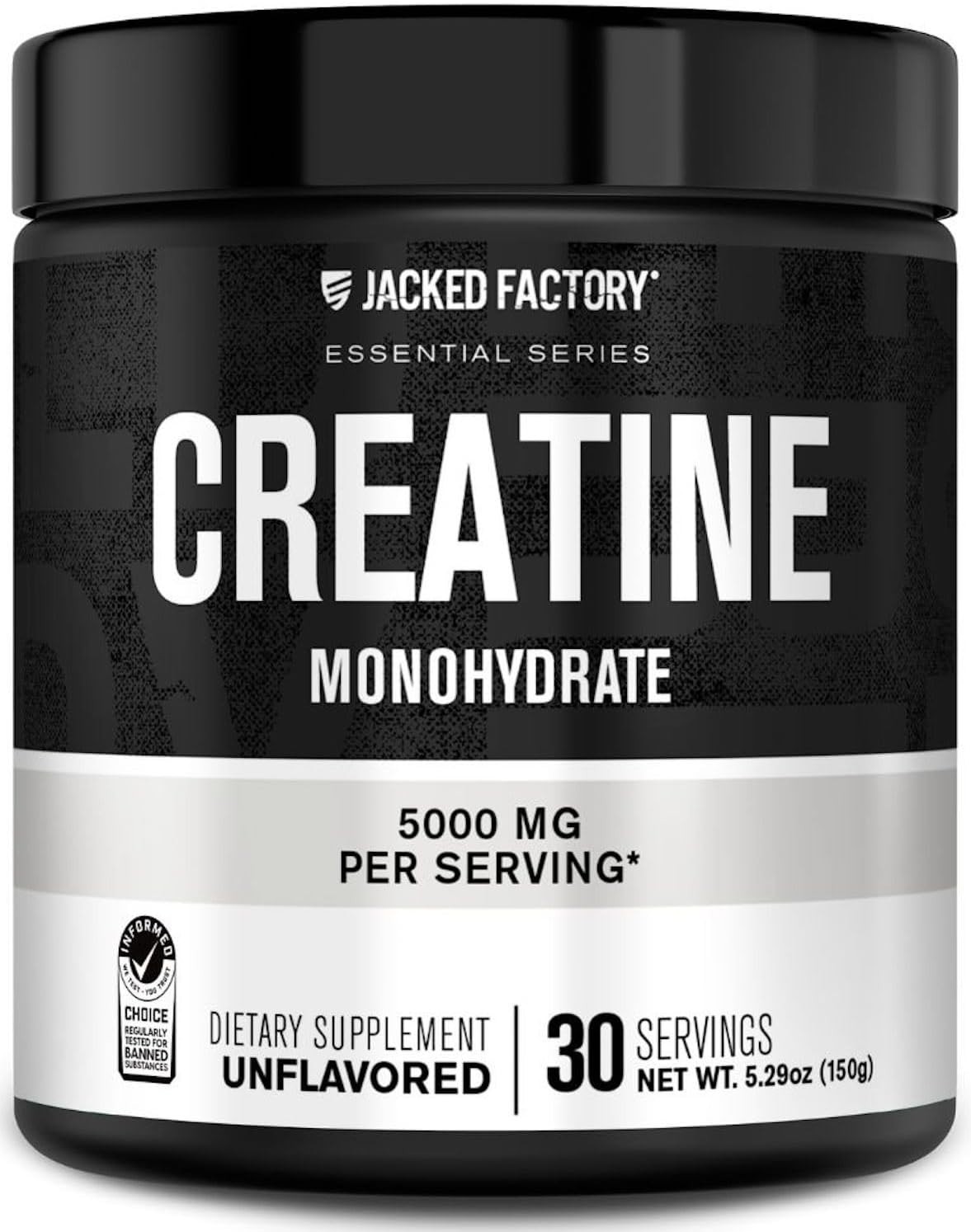 Unflavored 150g Creatine Monohydrate Powder – 5g Daily, Third-Party Tested