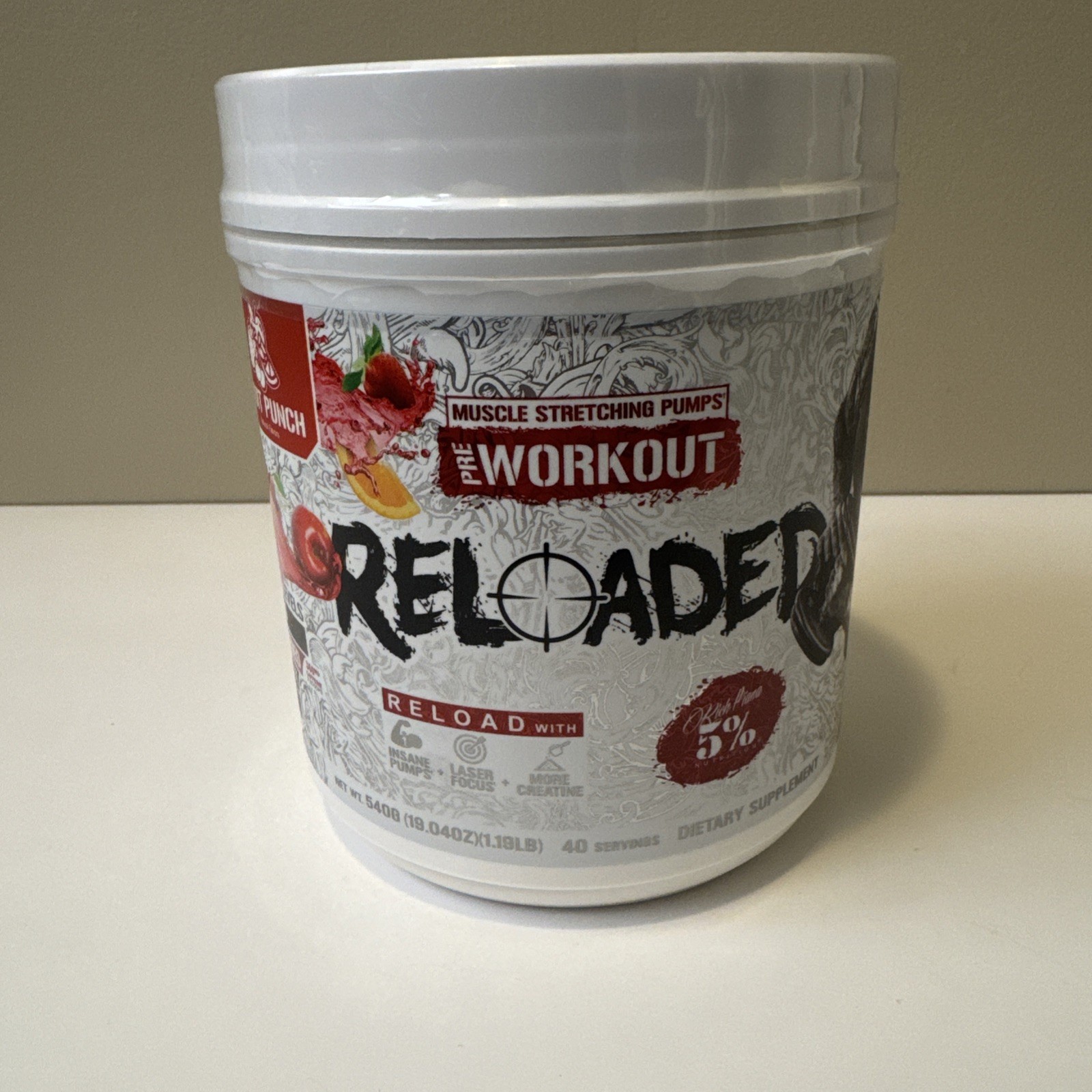 Rich Piana Reloaded High Stim Pre-Workout | Ultra Energy, Focus, Pumps, Power &