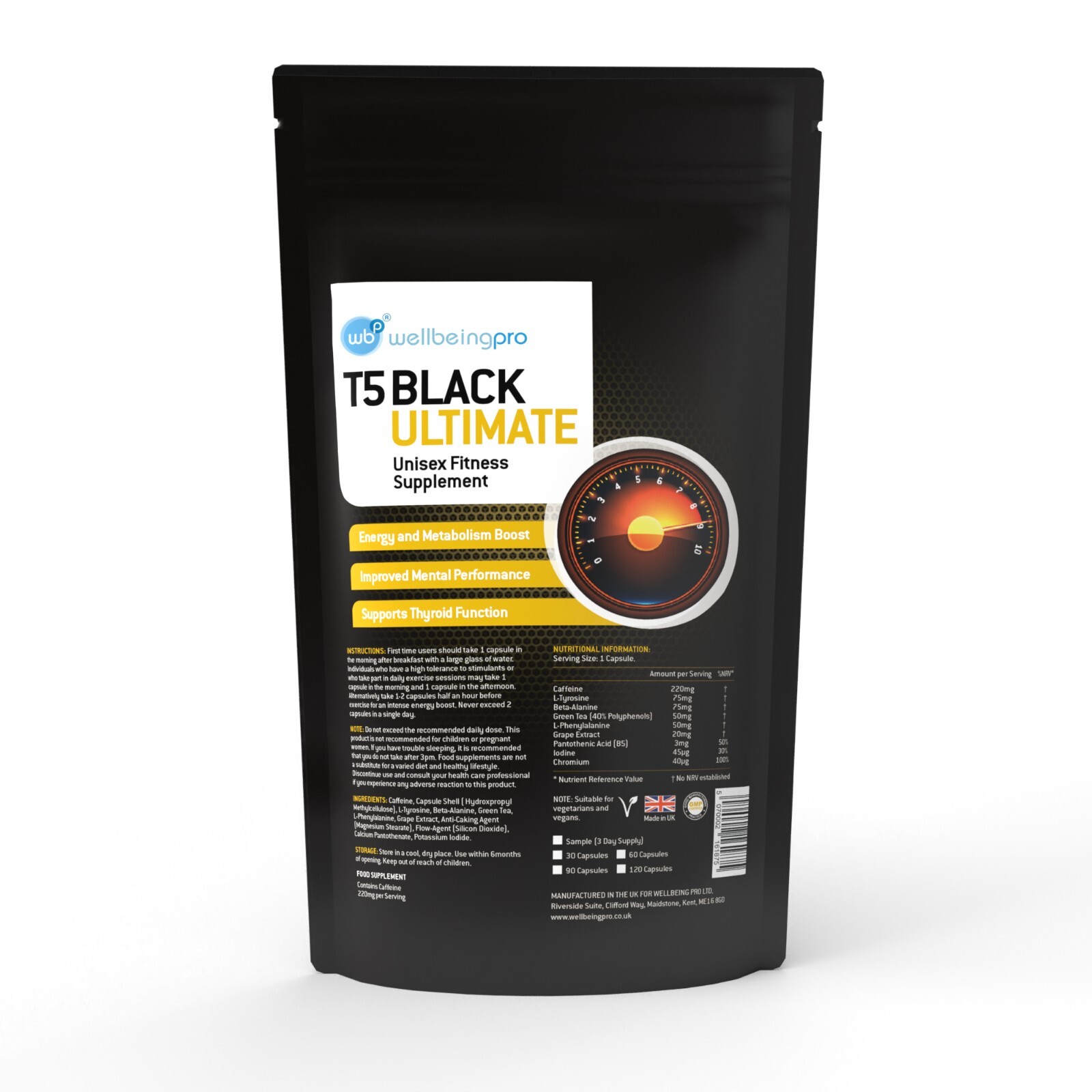 T5 Black Ultimate Strongest Fat Burner Diet Capsules Weight Loss Slimming Pills