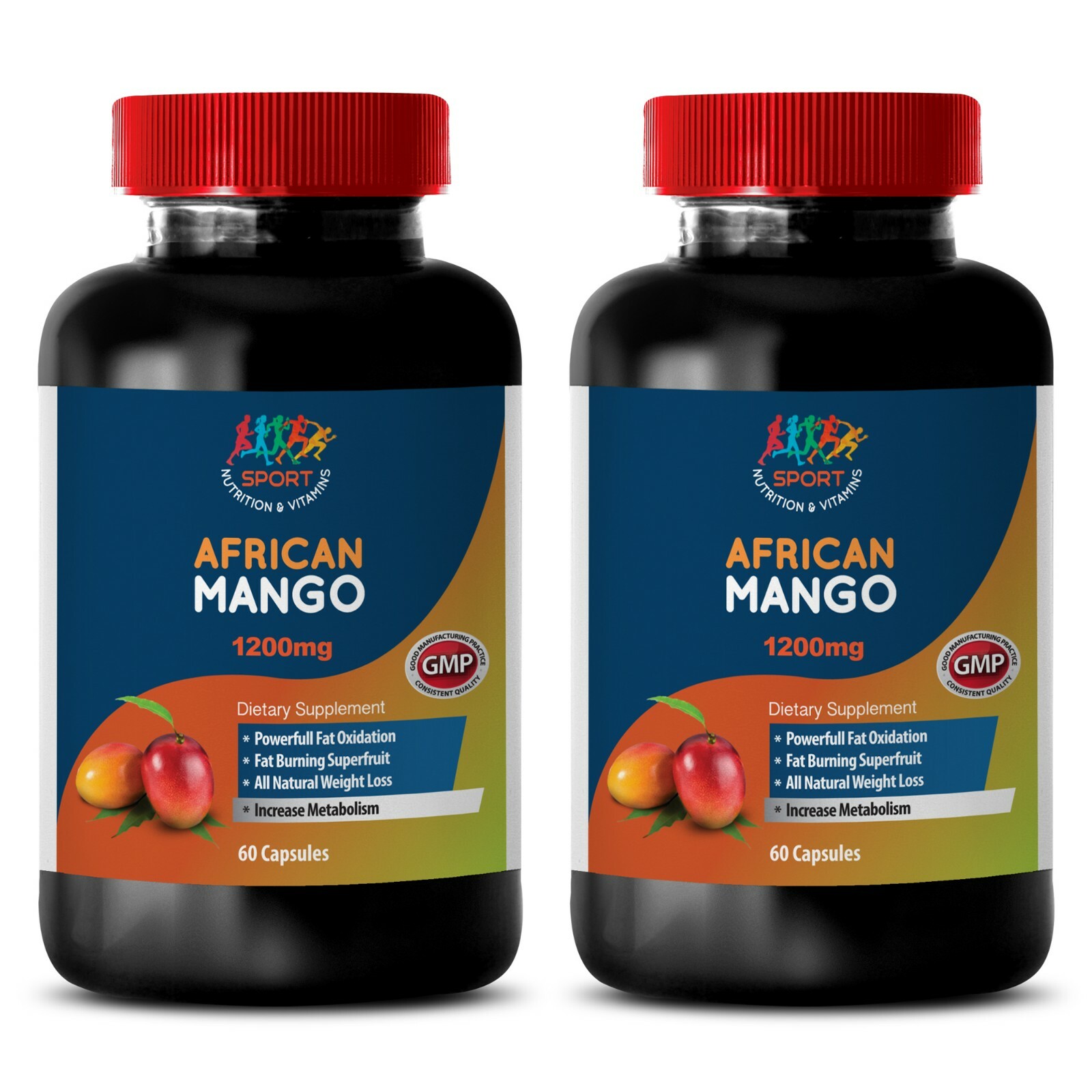 African Mango 1200 Detox & Cleanse Maqui Berry Blend 2 Bottles – 120 Capsules