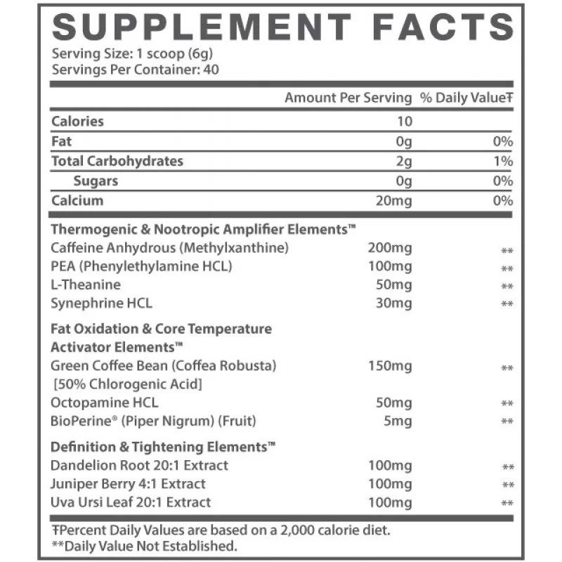 Muscle Elements 212° FAT BURNER Weight Loss ENERGY Powder 40 Serves Gummy Bear!