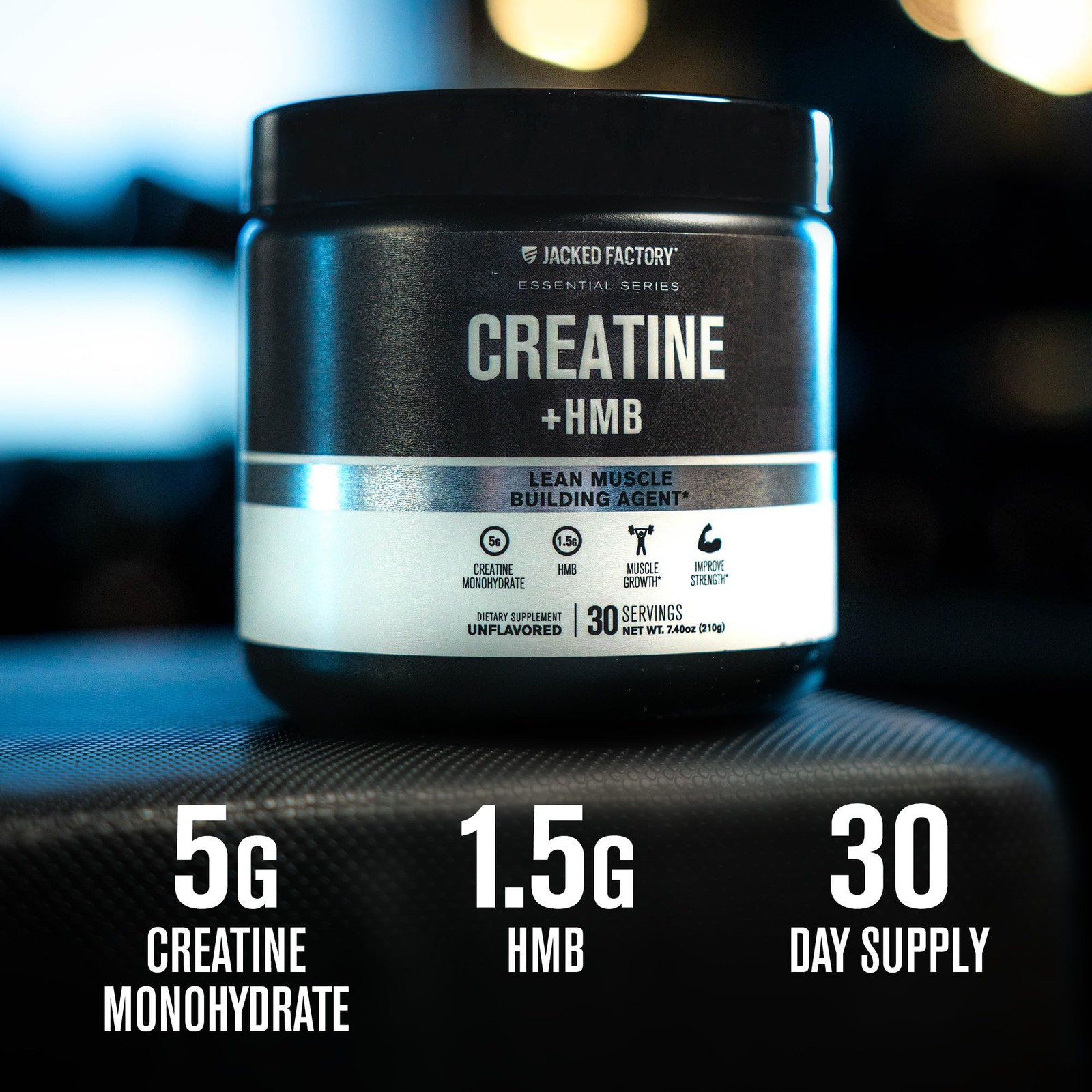 Jacked Factory Creatine HMB Powder Supplement with Creatine Monohydrate & HMB…