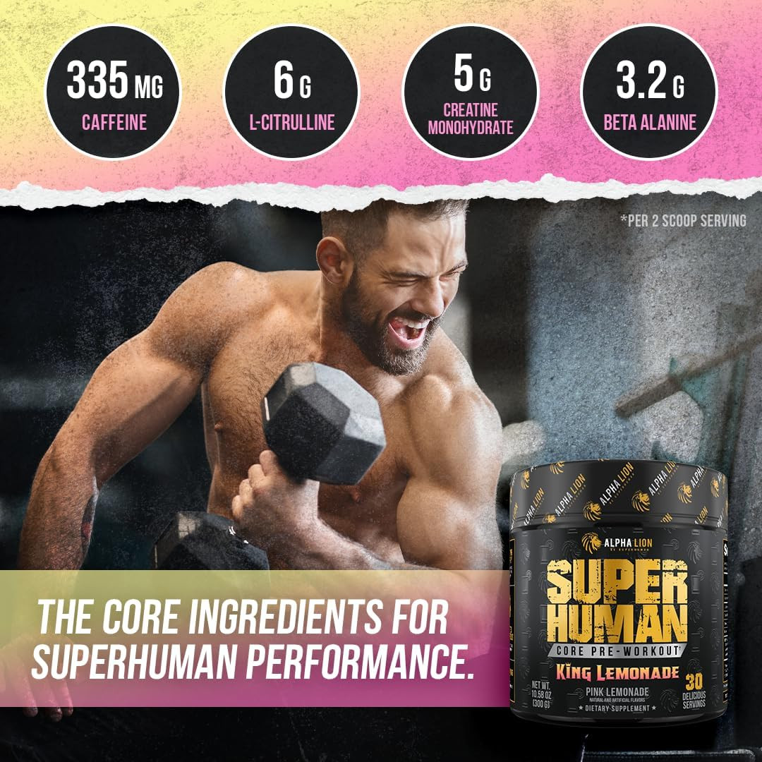 Core Pre Workout with Creatine for Performance, Beta Alanine for Muscle, L-Citru