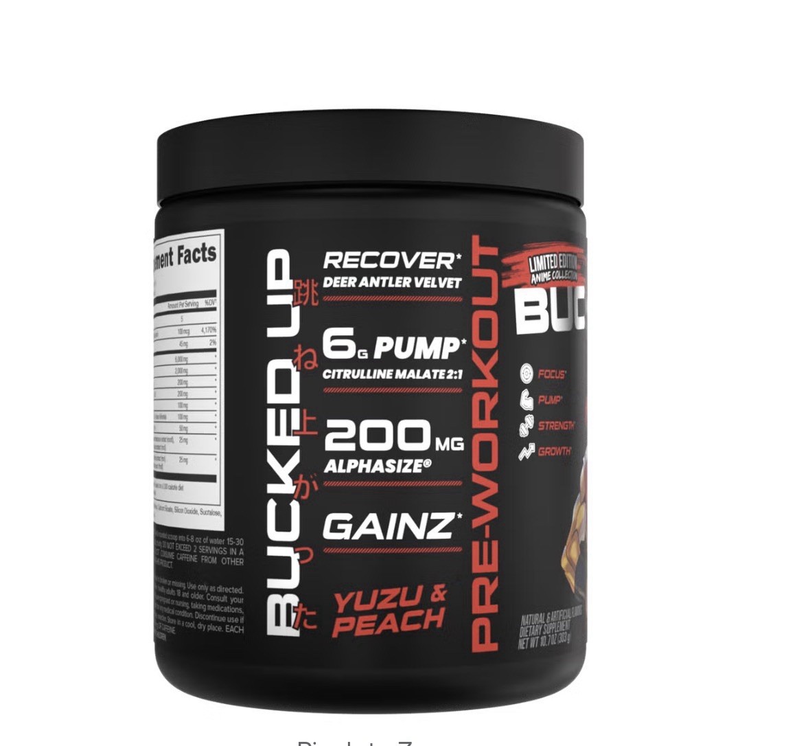 BUCKED UP PRE-WORKOUT Pump Focus Energy Endurance Strength Growth 30 Servings
