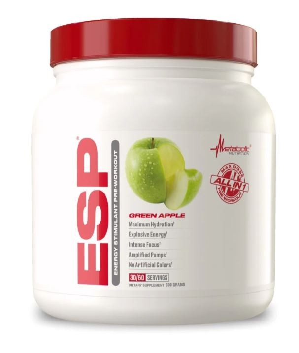 METABOLIC NUTRITION E.S.P. Energy Stimulating Pre-Workout Green Apple 300g 04/27