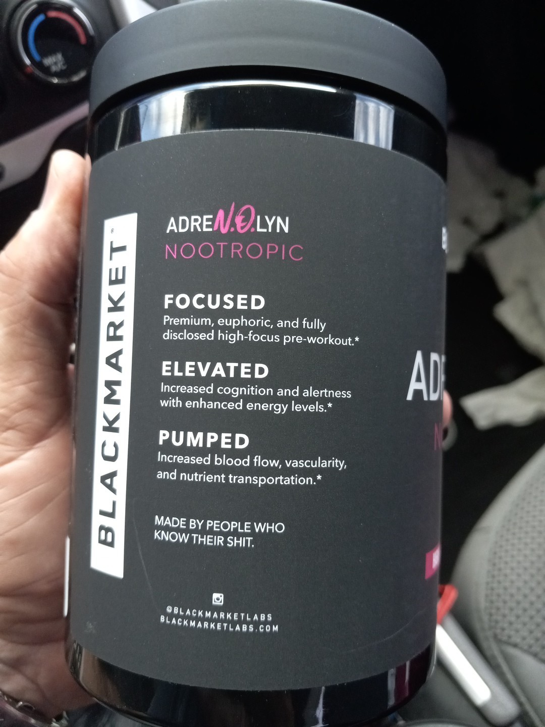 Black Market AdreN.O.lyn NOOTROPIC 25 servings Pumped Elevated Focused