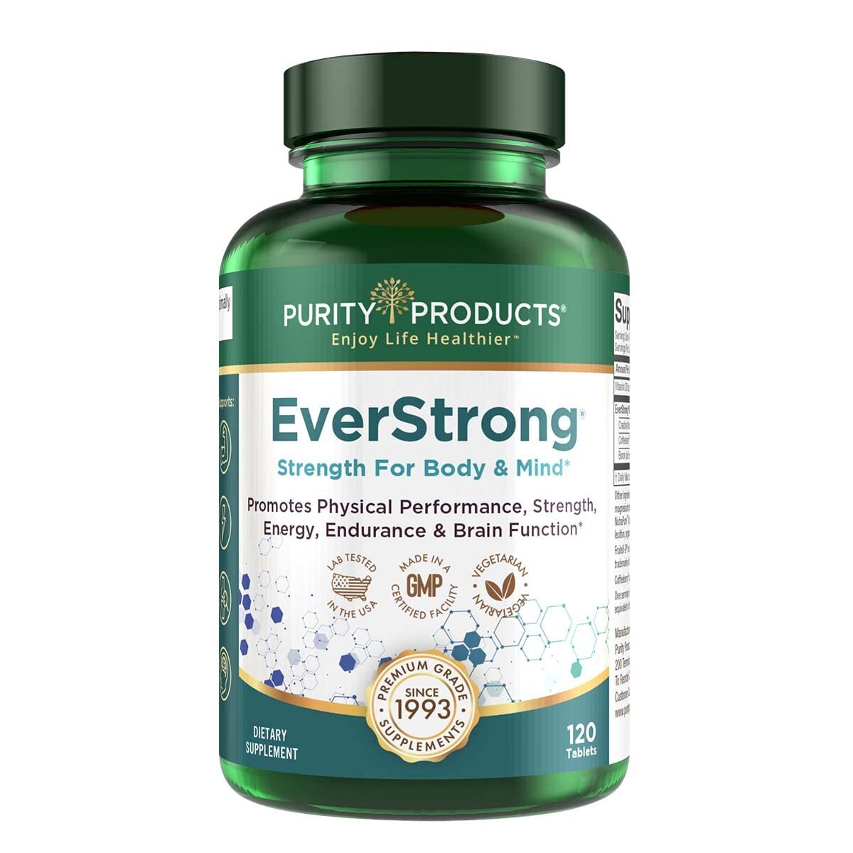 EVERSTRONG Creatine Monohydrate Blend Joint Muscle Energy 120ct PURITY PRODUCTS