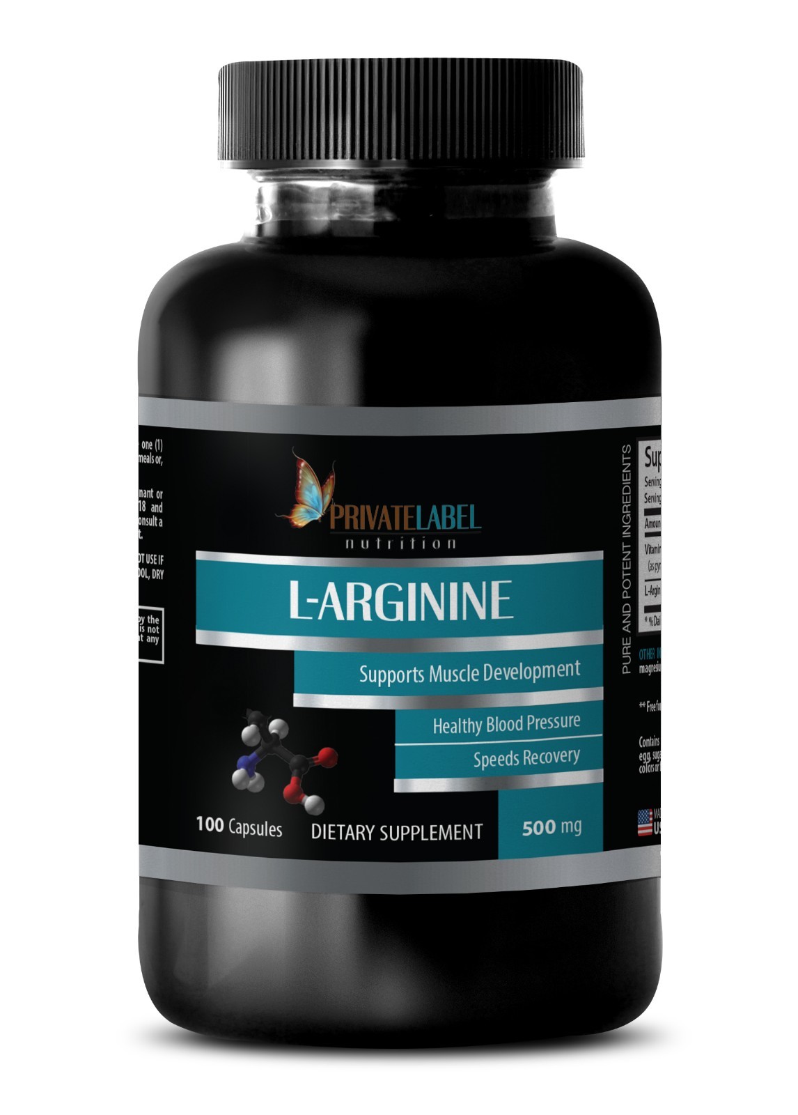 Improves Body Fitness – L-ARGININE 500mg – L-Arginine Tablets – 100 Capsules