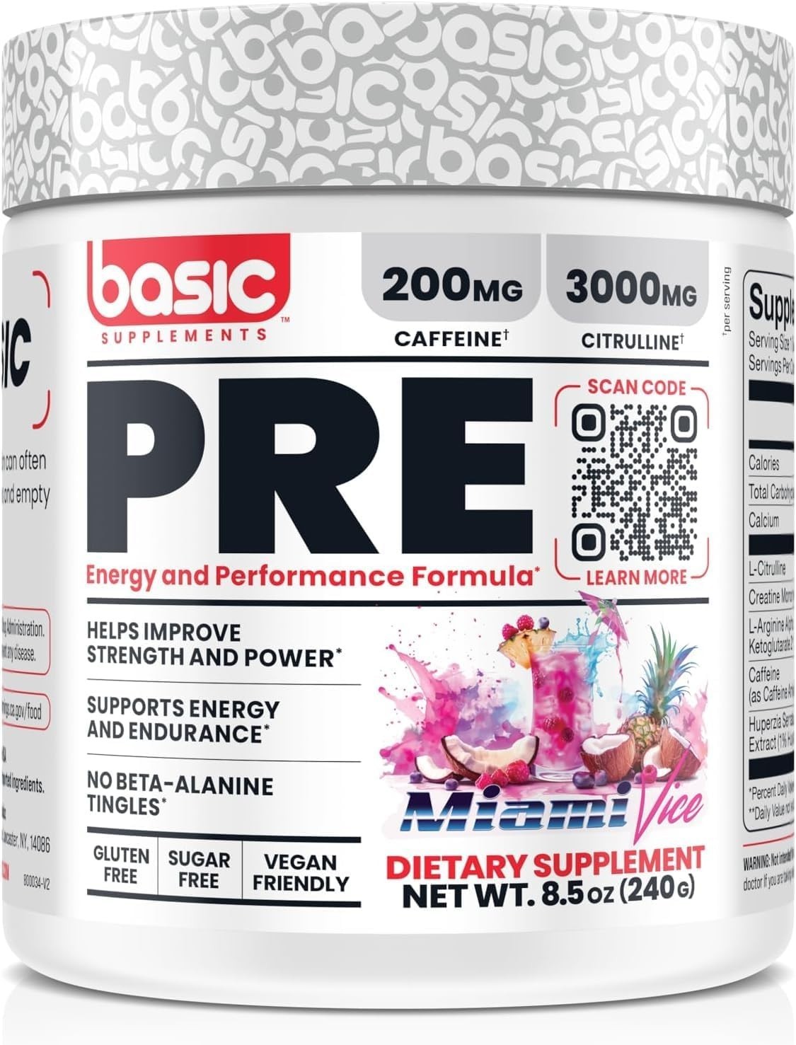 Pre-Workout – Miami Vice (30 Servings)