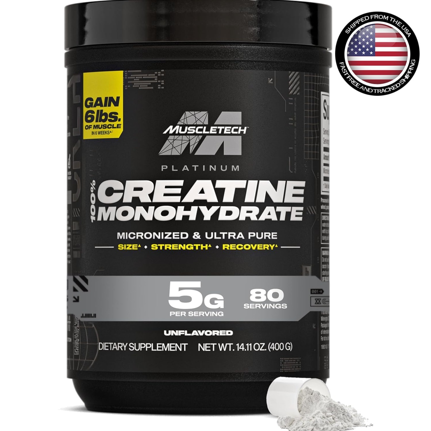 80 Servings of HPLC-Tested Creatine Monohydrate – Unflavored Performance Booster
