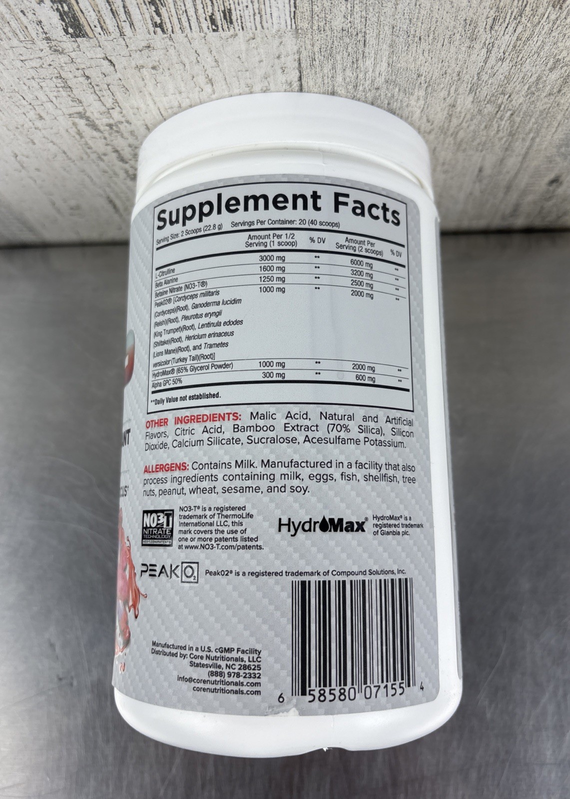 Core Nutritionals PUMP Pre Workout – Australian Raspberry Chews *12/2026*