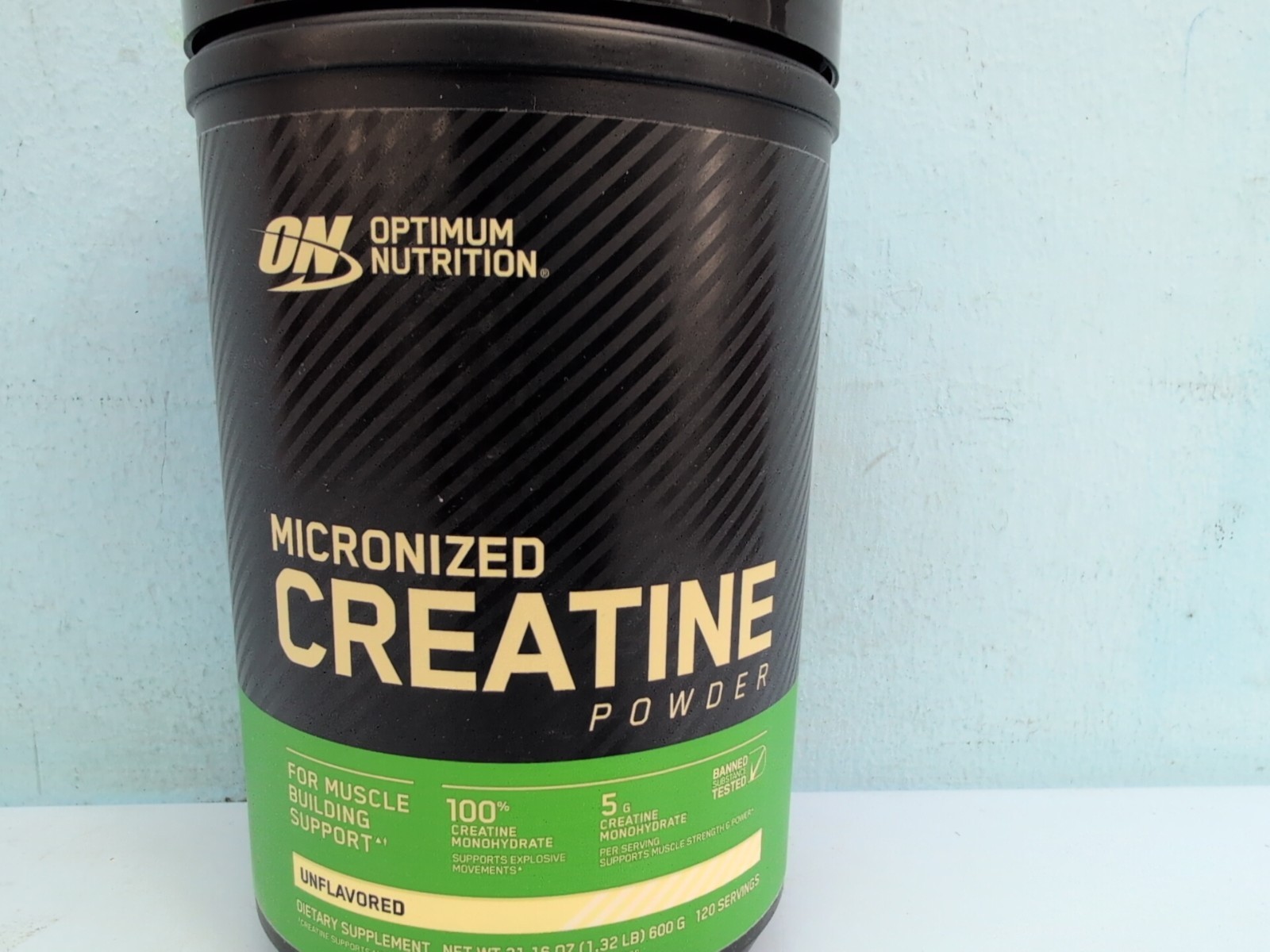 Optimum Nutrition Micronized Creatine Powder Unflavored 1.32 LB 600g Exp 9/2027