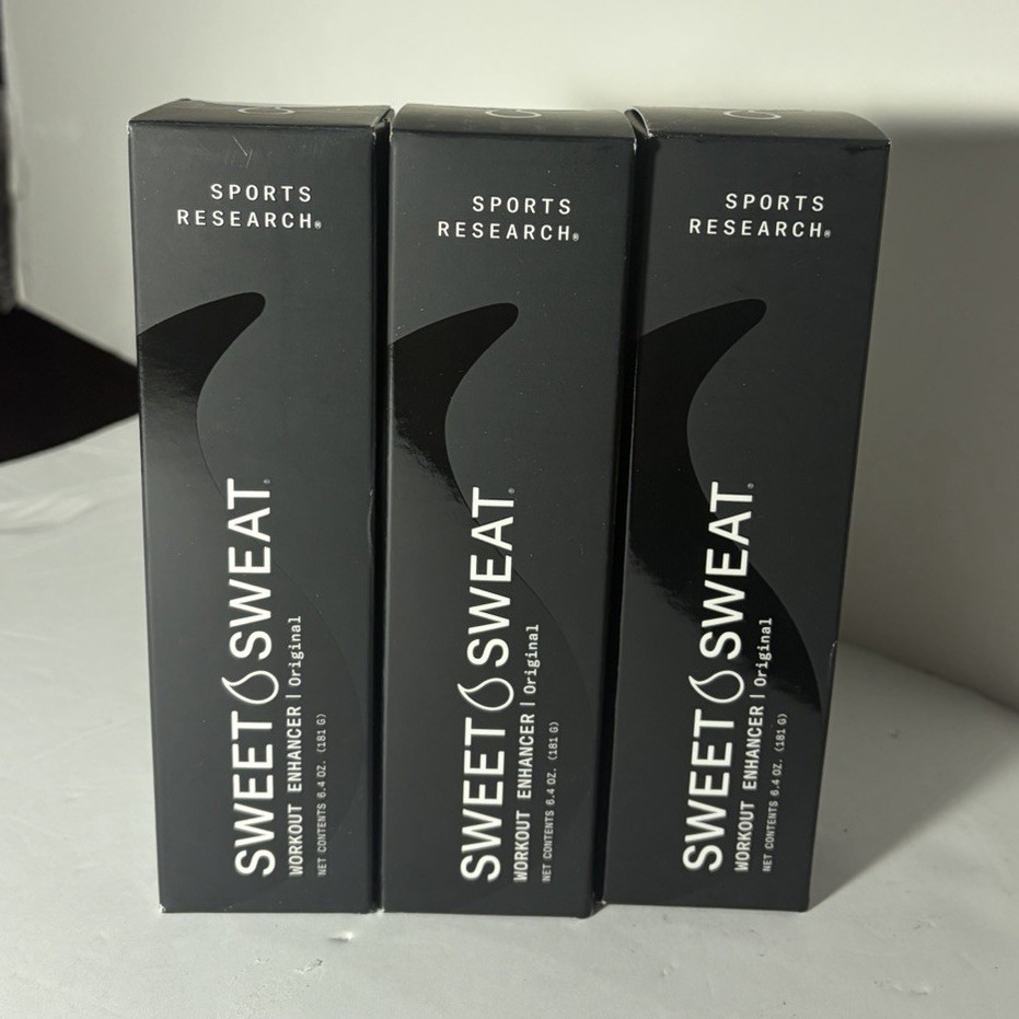 Sports Research Sweet Sweat Workout Enhancer Gel Original 6 oz Vegan 3 Pack