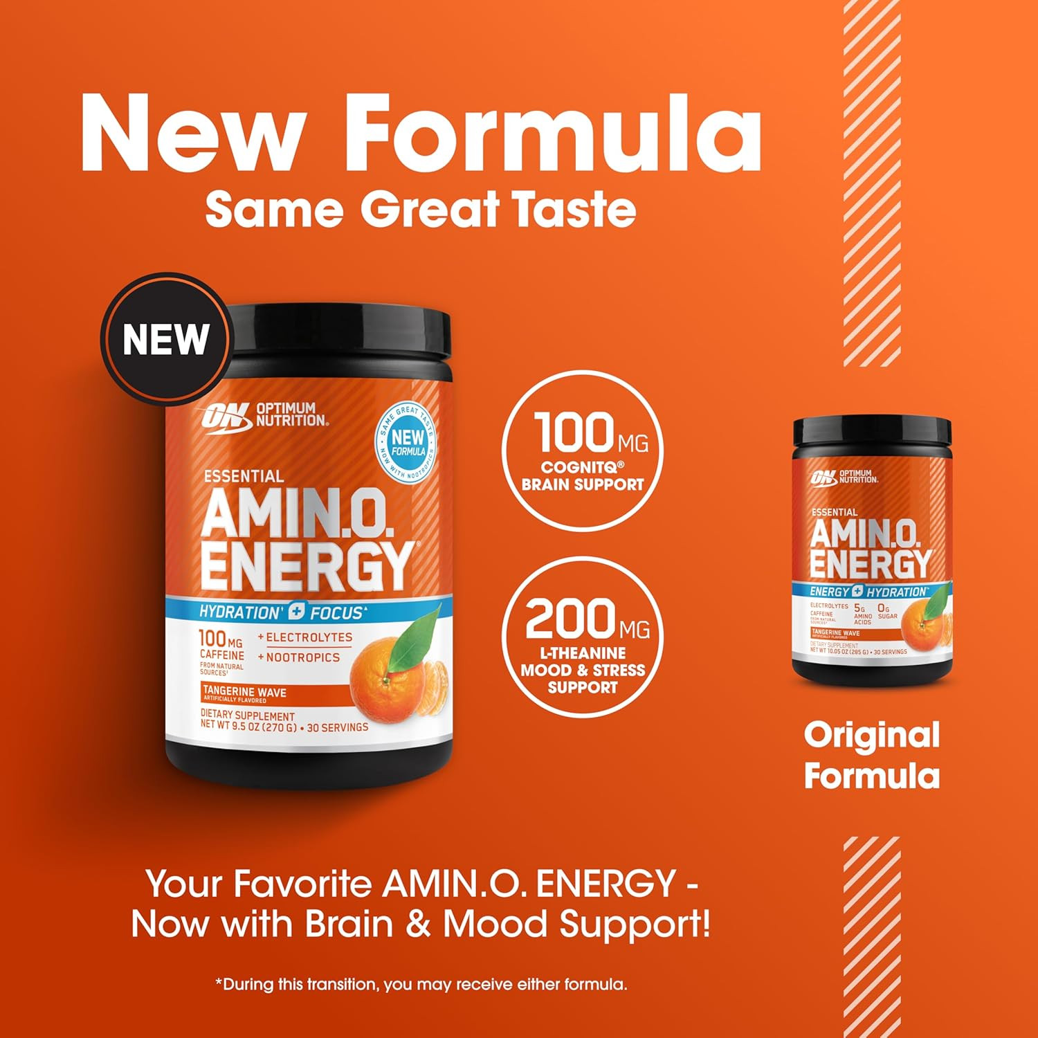 Amino Energy Powder plus Hydration, with BCAA, Electrolytes, and Caffeine, Tange