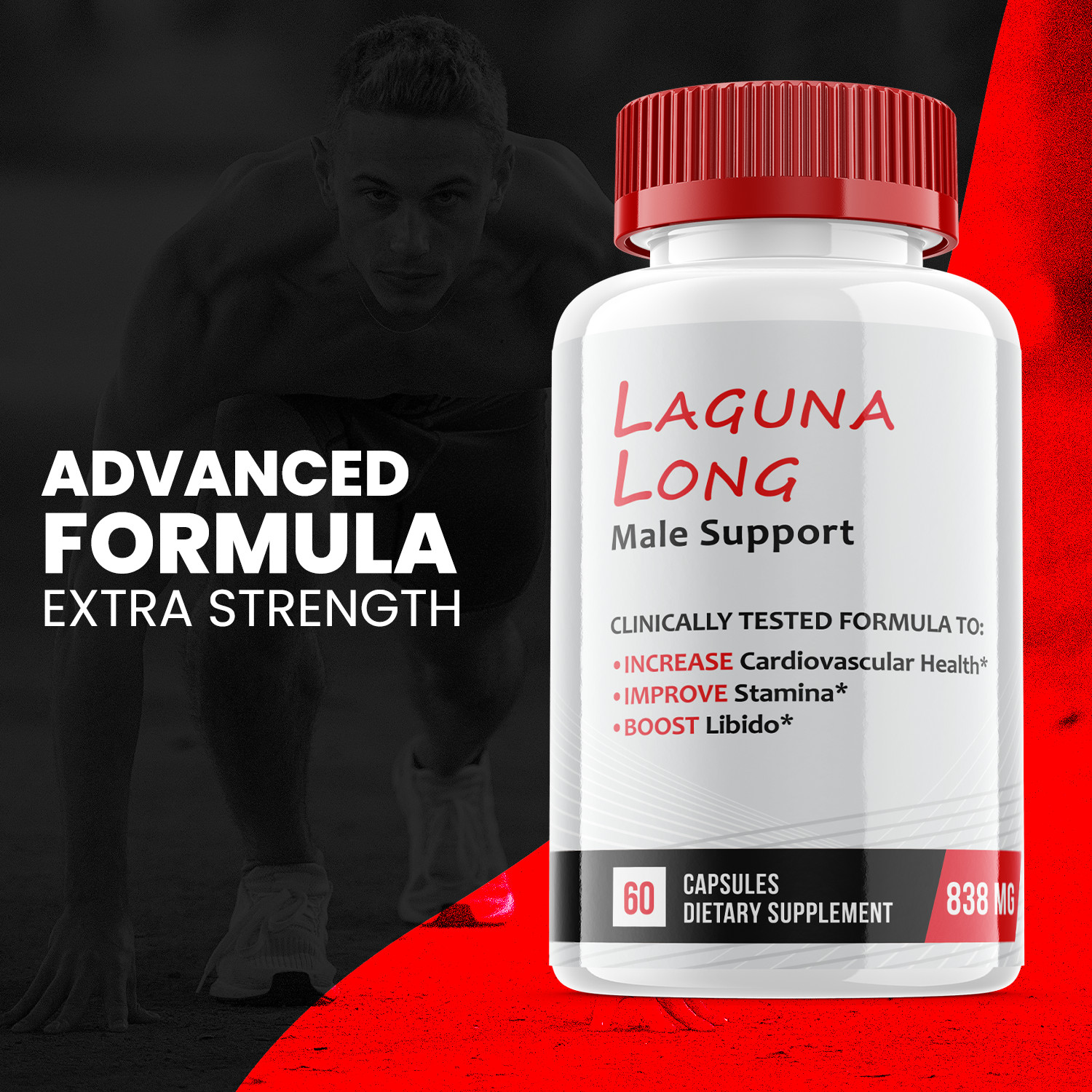 Laguna Long Male Support Capsules, LagunaLong Men Vitality Support (60 Capsules)