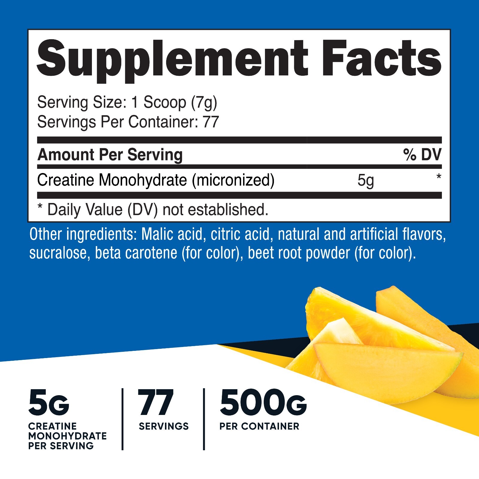 Nutricost Creatine Monohydrate Powder (500G) (Pineapple Mango)