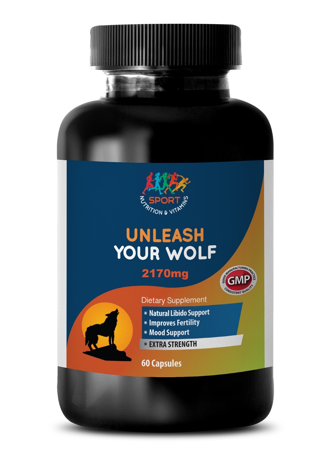 Nitric Oxide – Unleash Your Wolf – Tongkat – L Arginine – 1Bot 60Ct