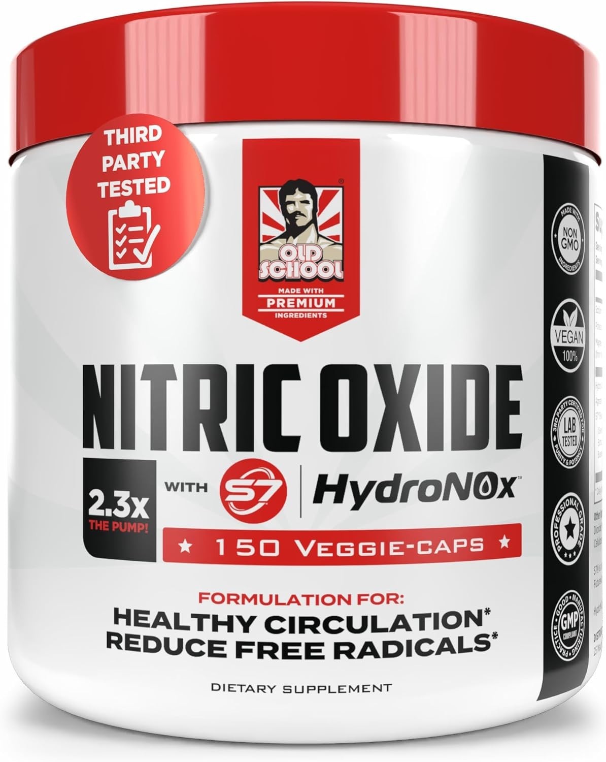 Old School Labs Nitric Oxide Pre-Workout Supplement with HydroNOx & S7 Blend