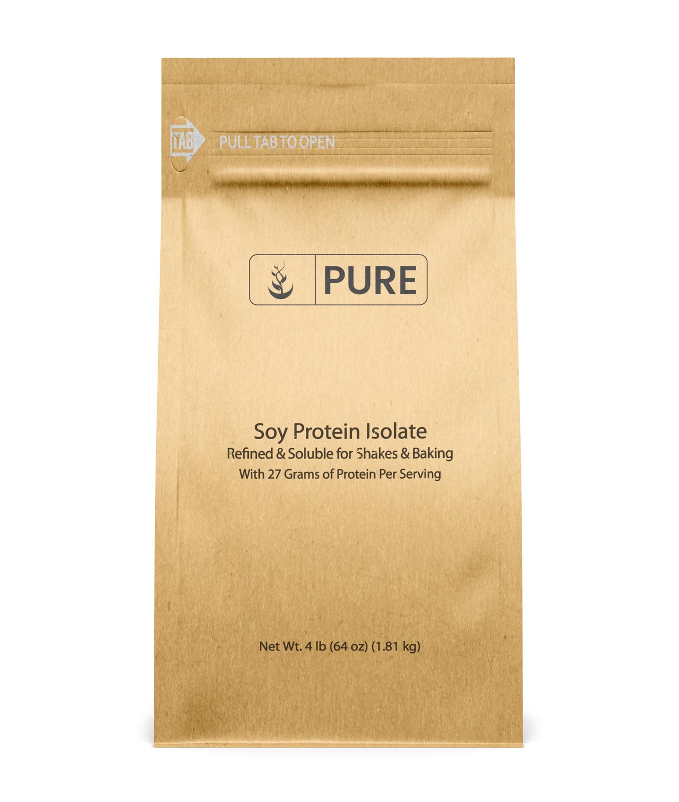 PURE ORIGINAL INGREDIENTS Soy Protein Isolate 4lb Pure No Fillers Additives