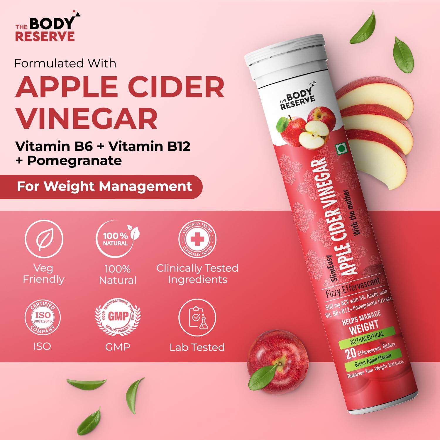 The Body Reserve ACV Effervescent Tablets Pack of 4