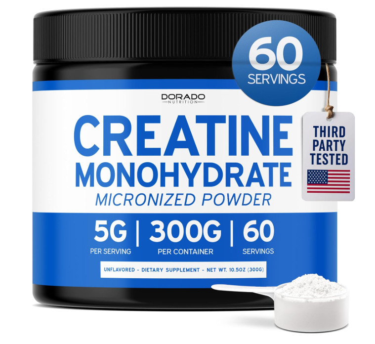 Creatine Monohydrate Powder 5000mg 5G Unflavored Muscle Energy Recovery 60 Servi
