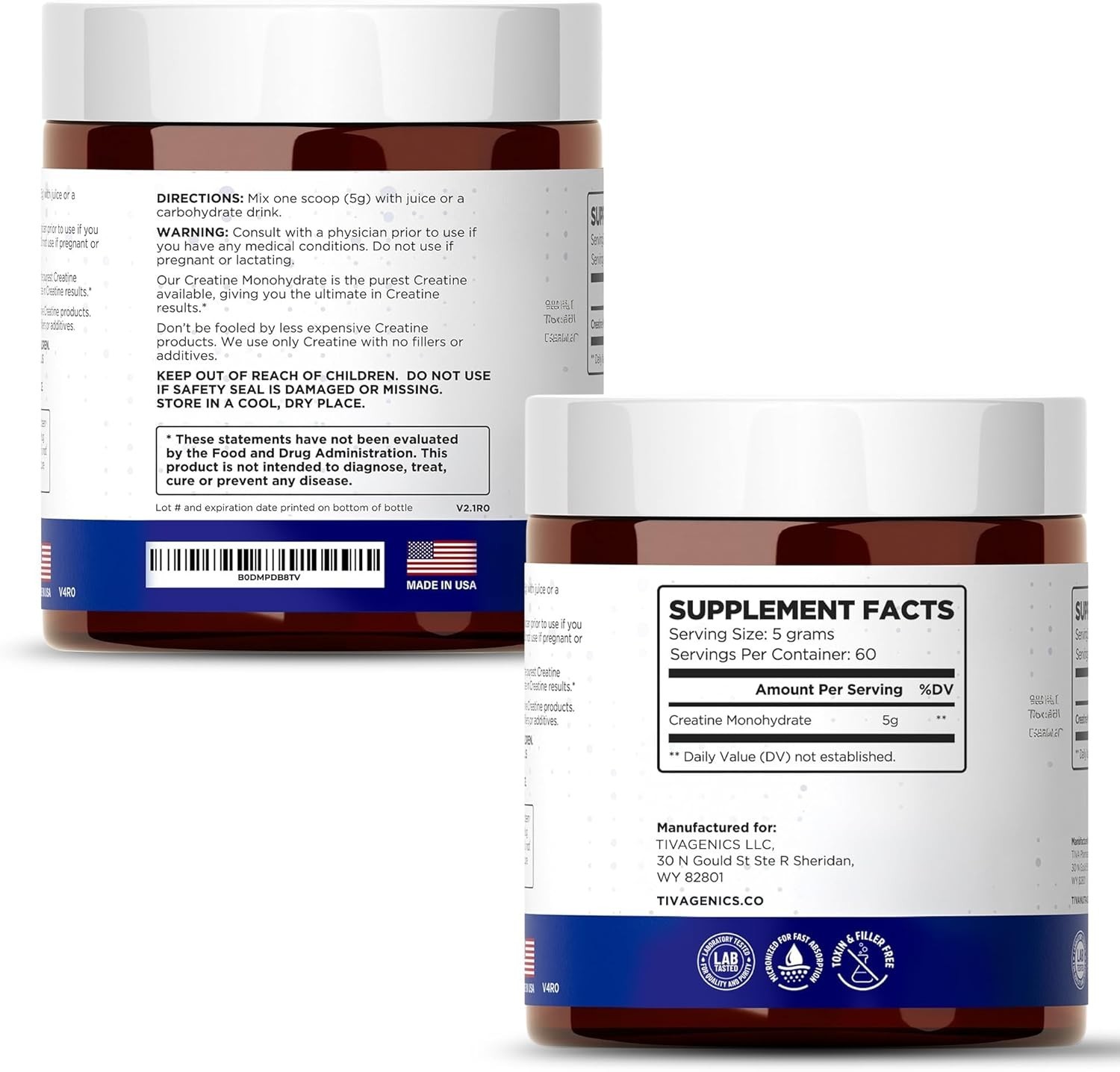 Pure Creatine Monohydrate Powder 300g – High Absorption, Micronized. 09/2026 *