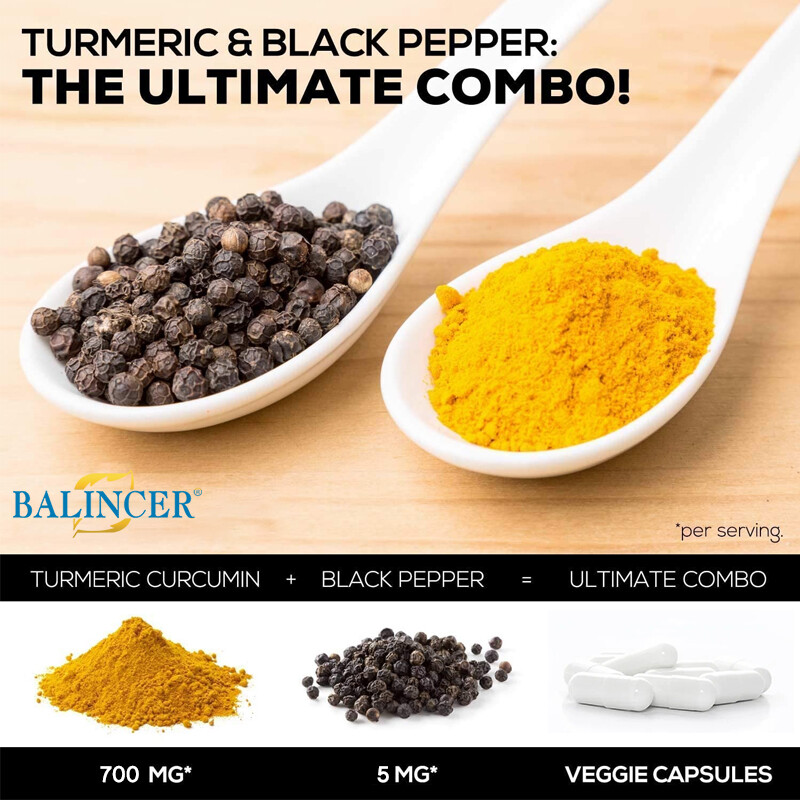 Turmeric Curcumin 700mg Herbal Extract Liver, Brain, Heart, Joint Health