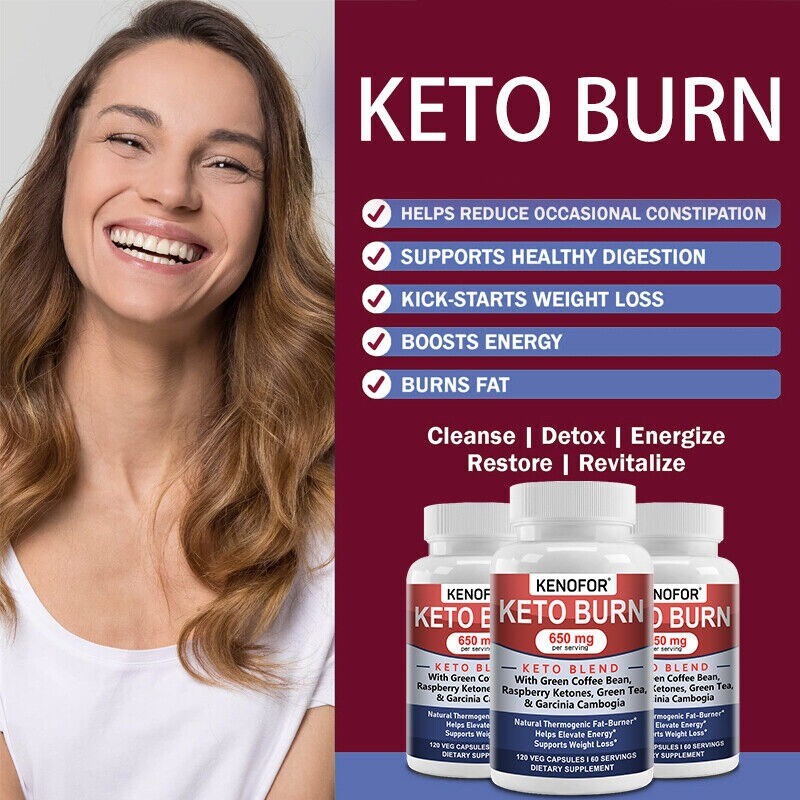 KETO with Green Tea Mixed Capsules-650MG-Natural Thermogenic Fat Burner