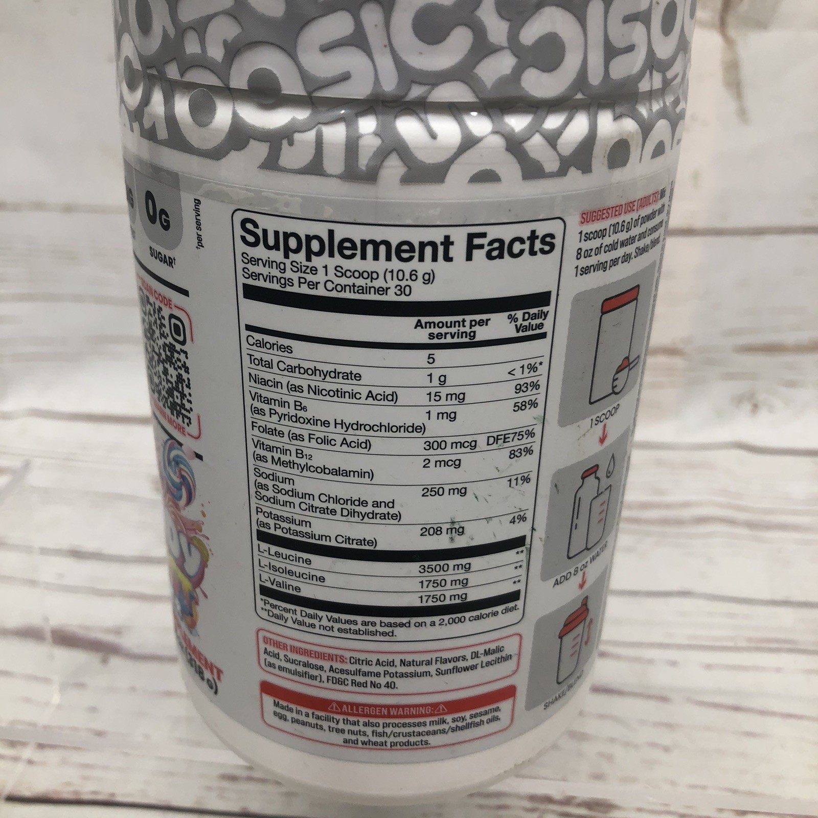 BASIC SUPPLEMENTS BCAA Powder Candy Burst Flavor Ex 12/26