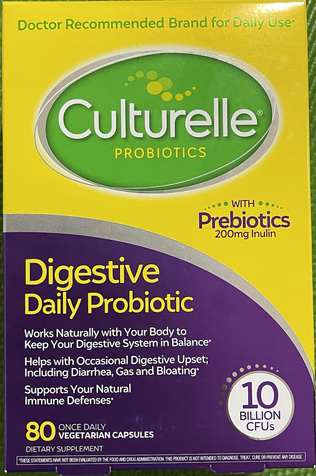 Culturelle Probiotics Digestive Daily Probiotic, 80 Capsules. EXP: 5/25
