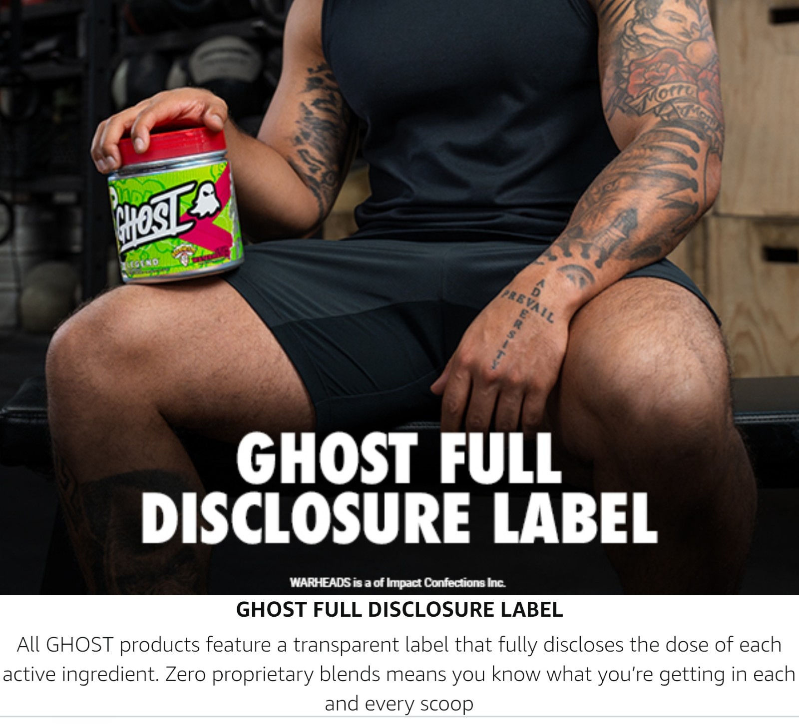 Ghost LEGEND PRE 1.6lb Size (30 Serv) Warheads Sour Watermelon BEST BY 12/26