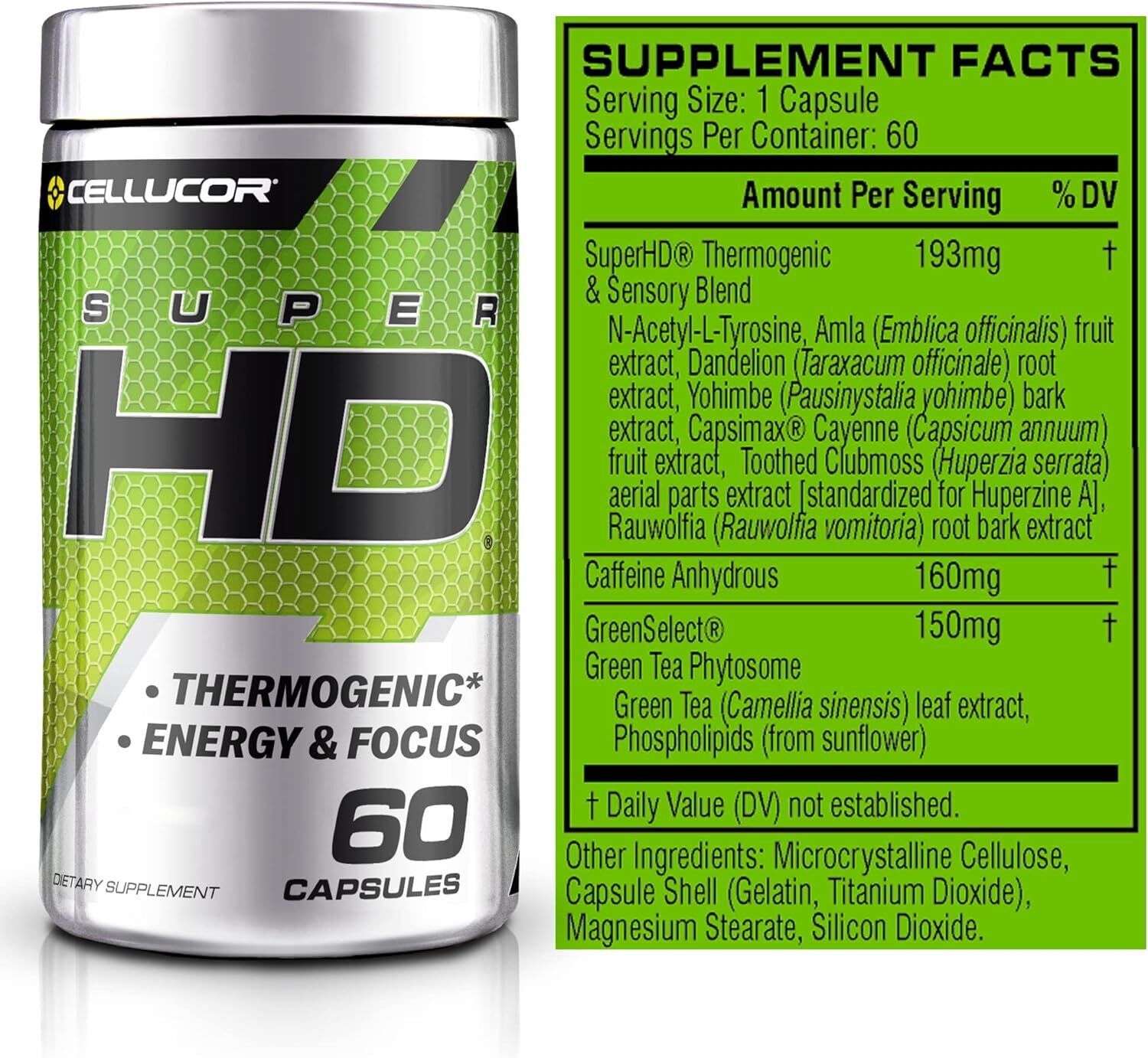 Cellucor SuperHD High-Definition Fat Burner – ALL SIZES!! PILLS & POWDER