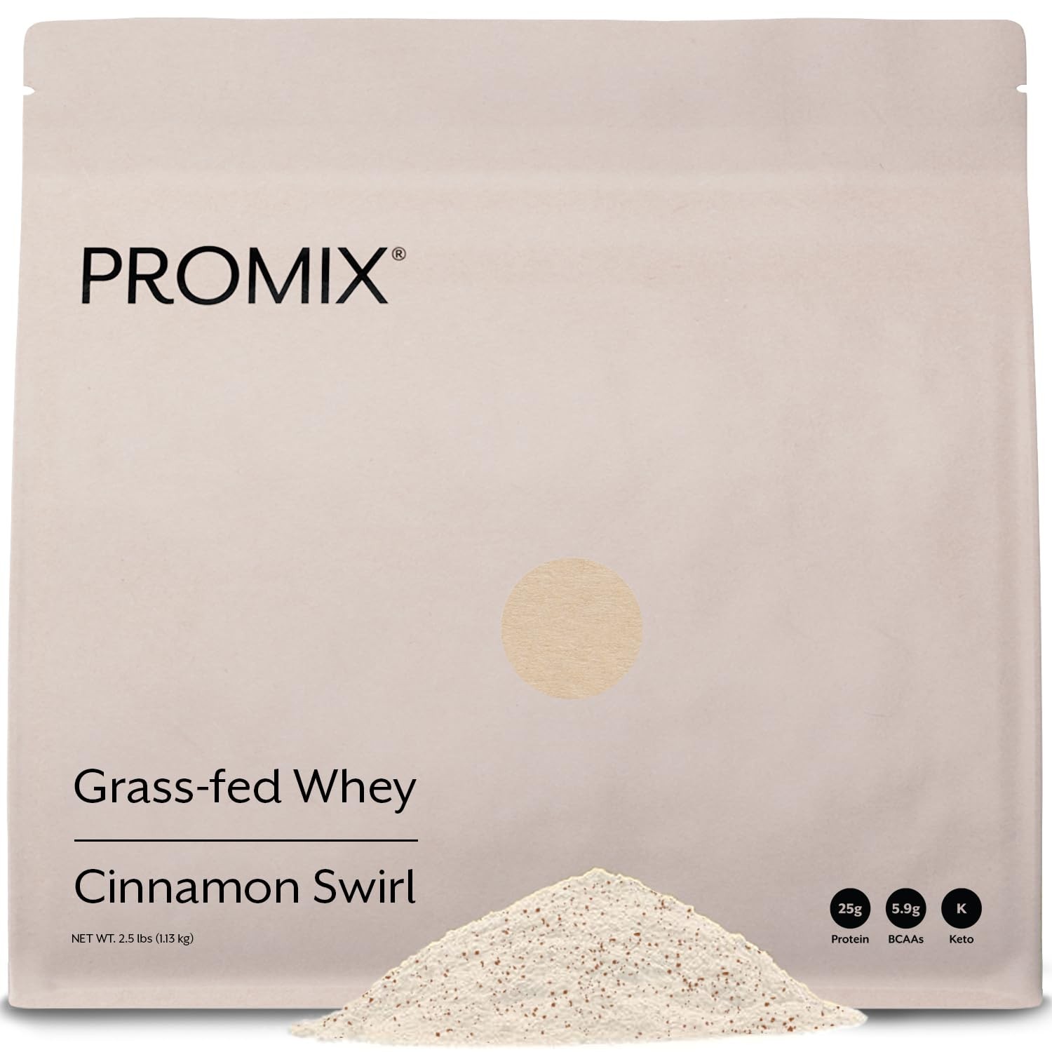 Promix Whey Protein Powder, Cinnamon Swirl – 2.5lb Bulk – Grass-Fed 100 All …