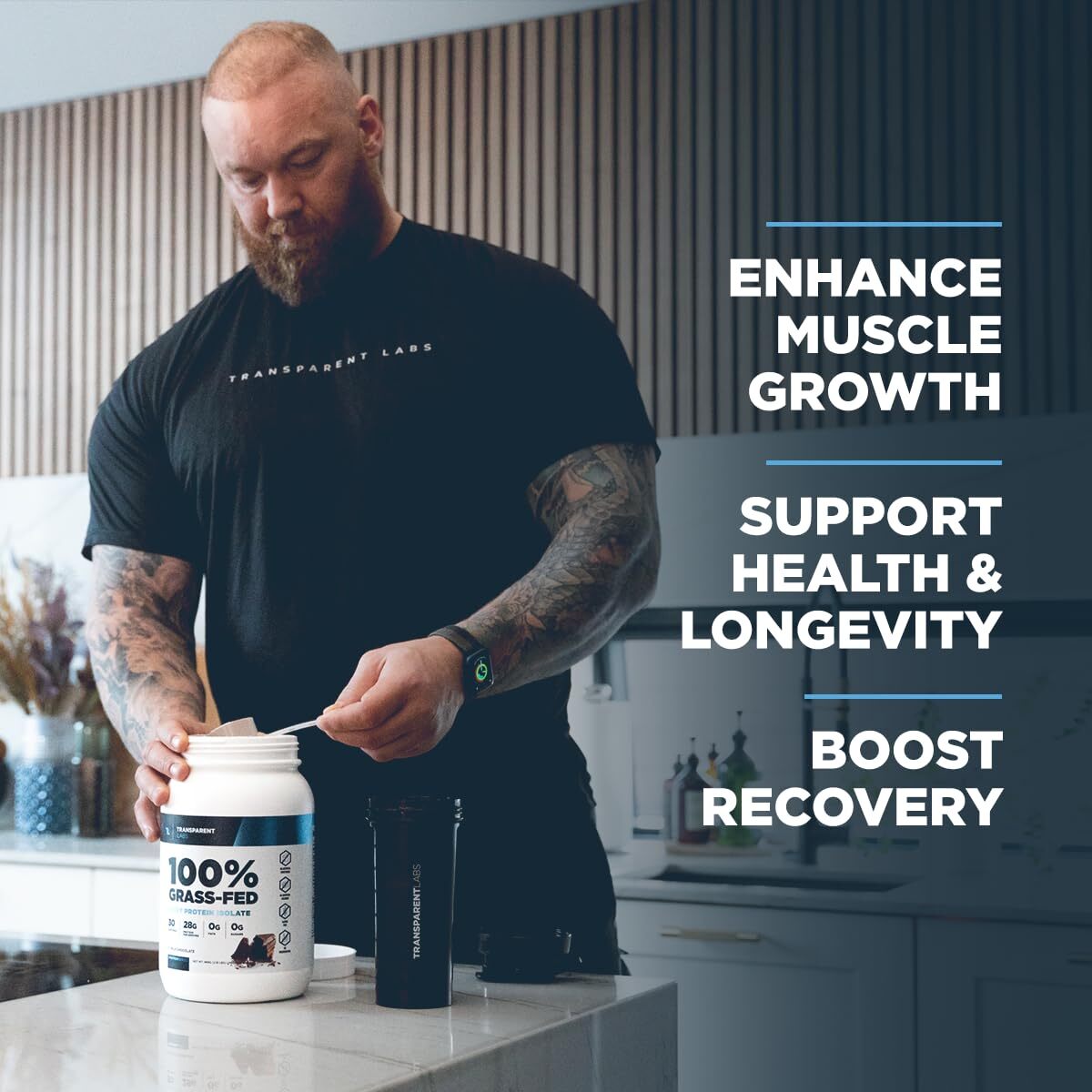 Transparent Labs Grass-Fed Whey Protein Isolate – Naturally Flavored Gluten F…