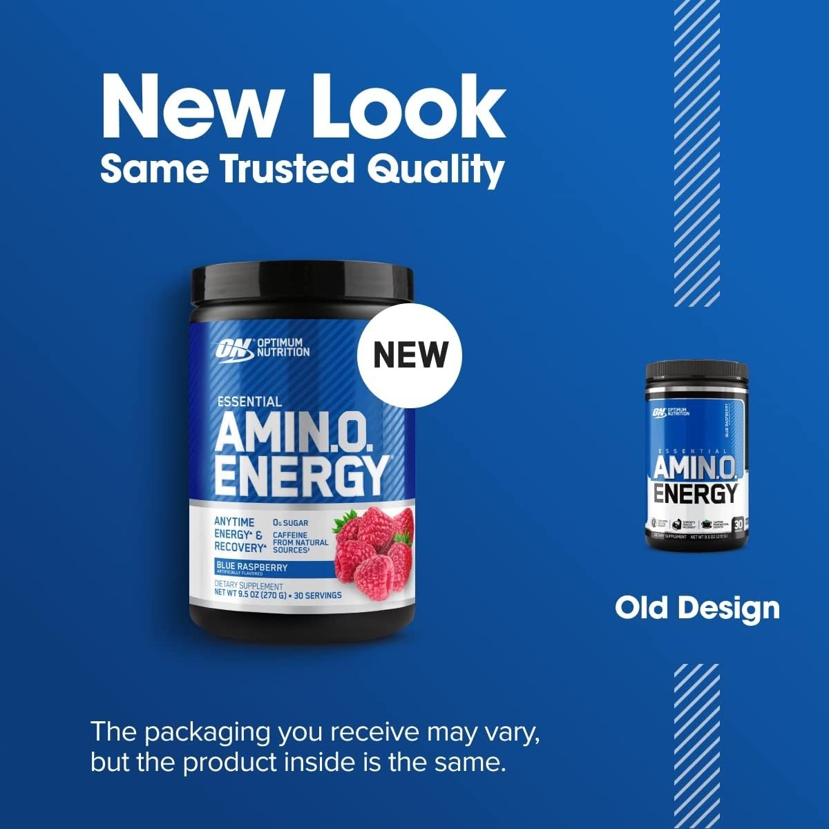 Blue Raspberry Amino Energy Blend with Caffeine – 30 Servings for Anytime Energy